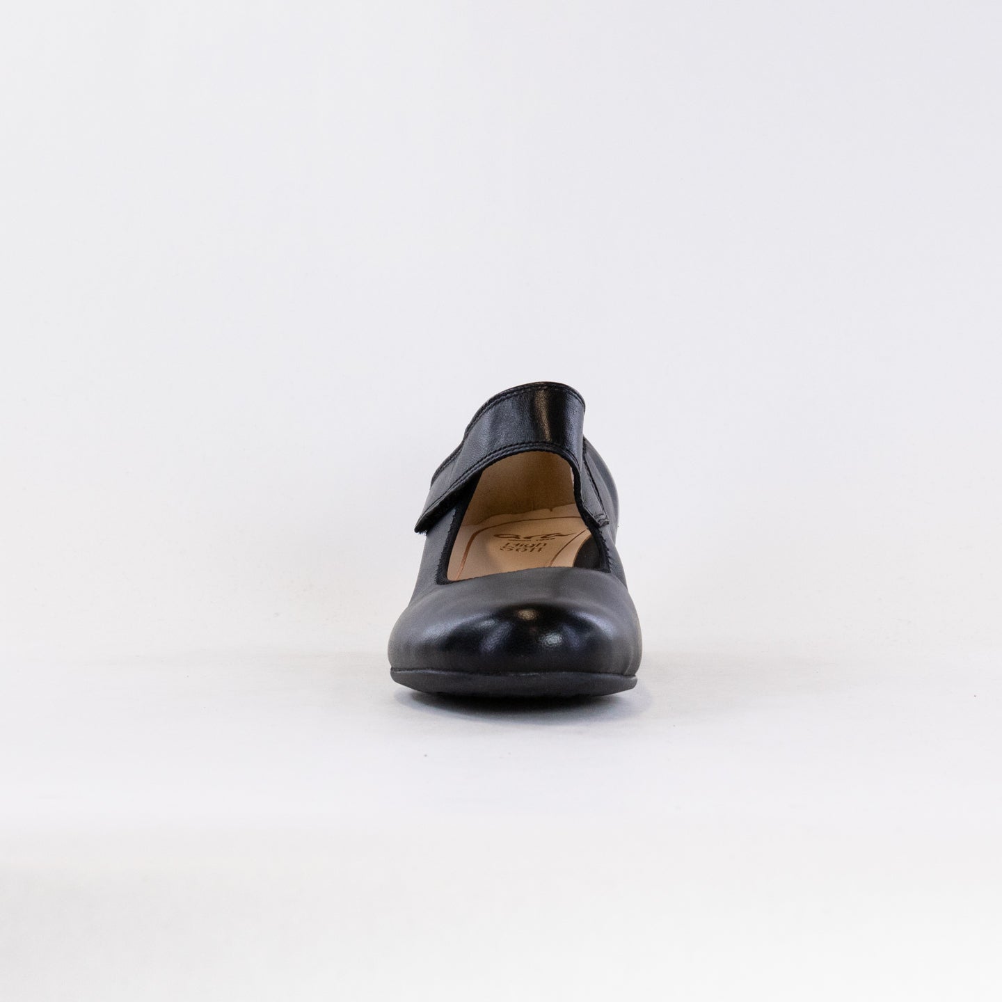 Women's Ara Calico II Black Leather Flattering Asymmetrical Mary Jane Pumps