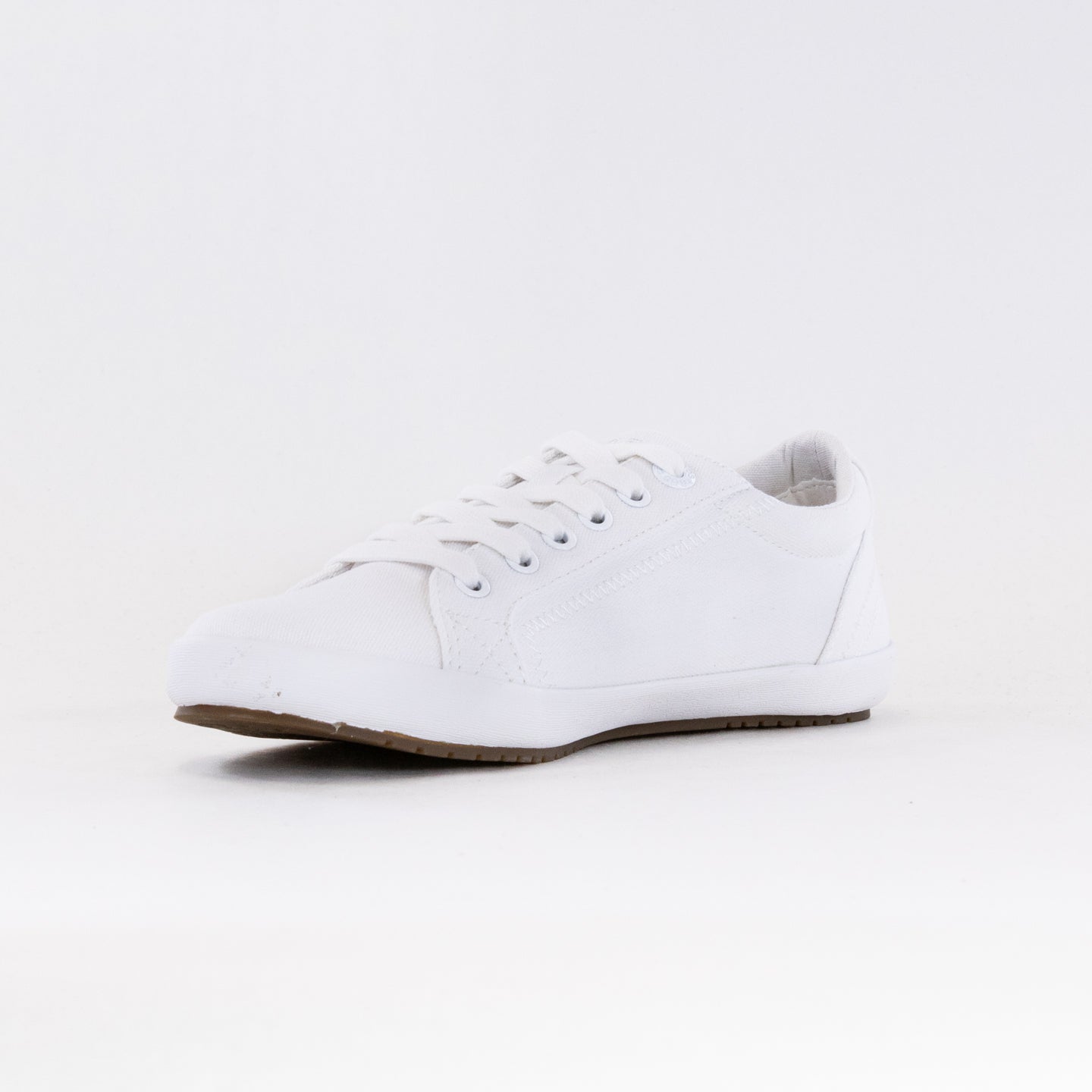 Taos Women's White/White Star Canvas Sneakers - Comfortable Daily Wear