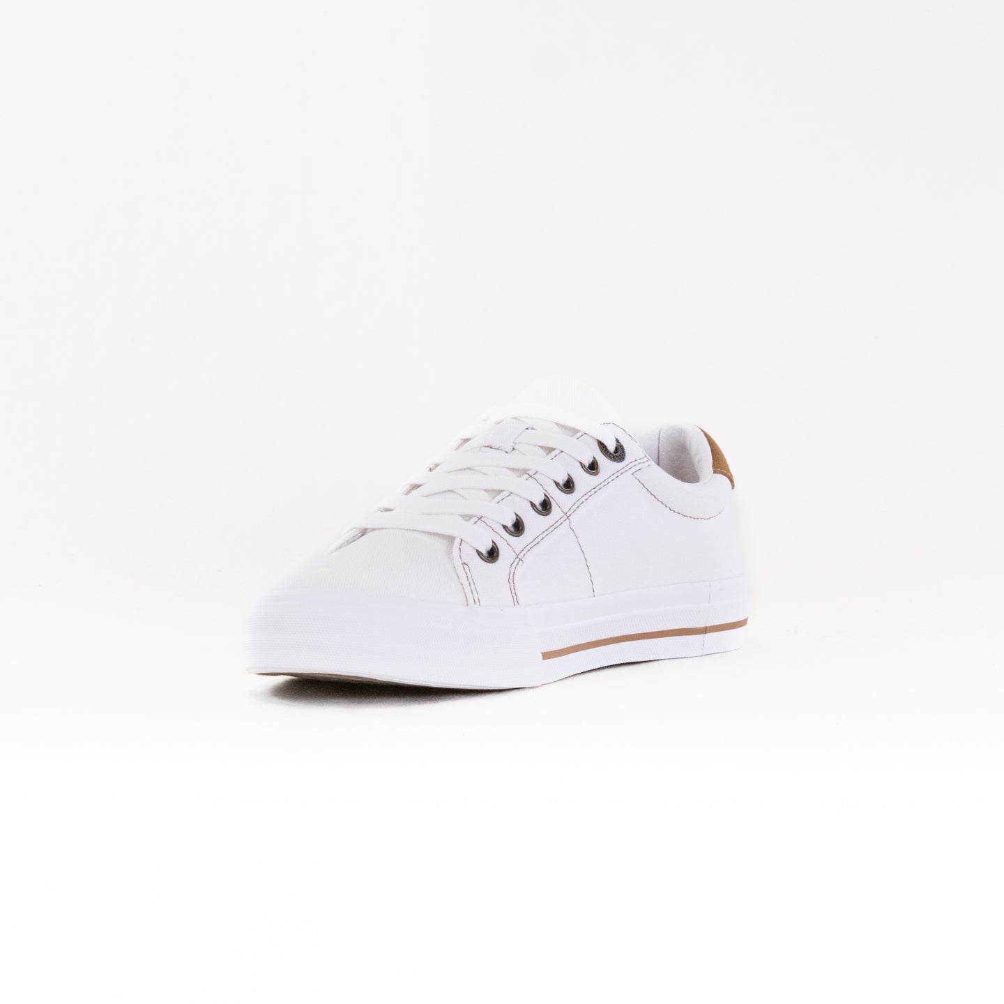 Women's Taos Z Soul Canvas Sneakers in White and Golden Tan