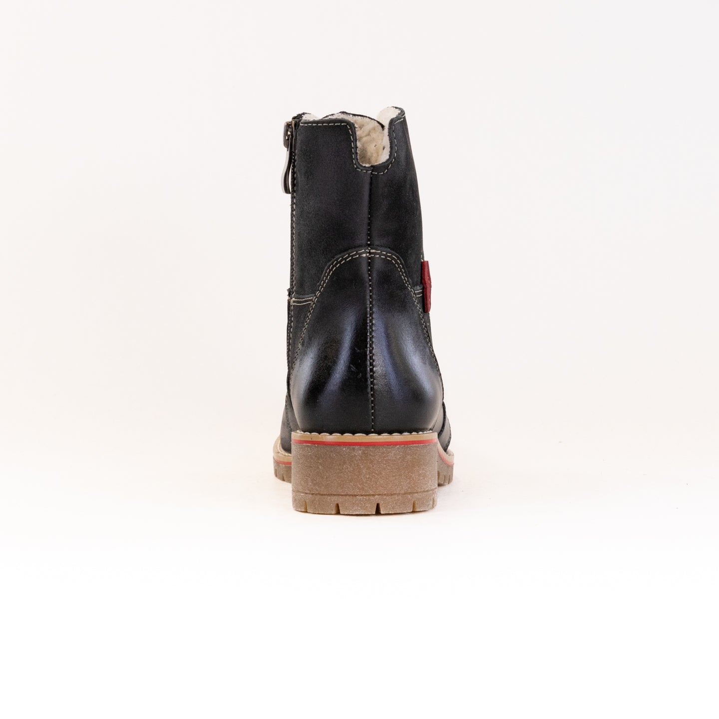 V-Italia Women's 1041 Brigida 476 Ankle Boot in Black Genuine Leather for Winter