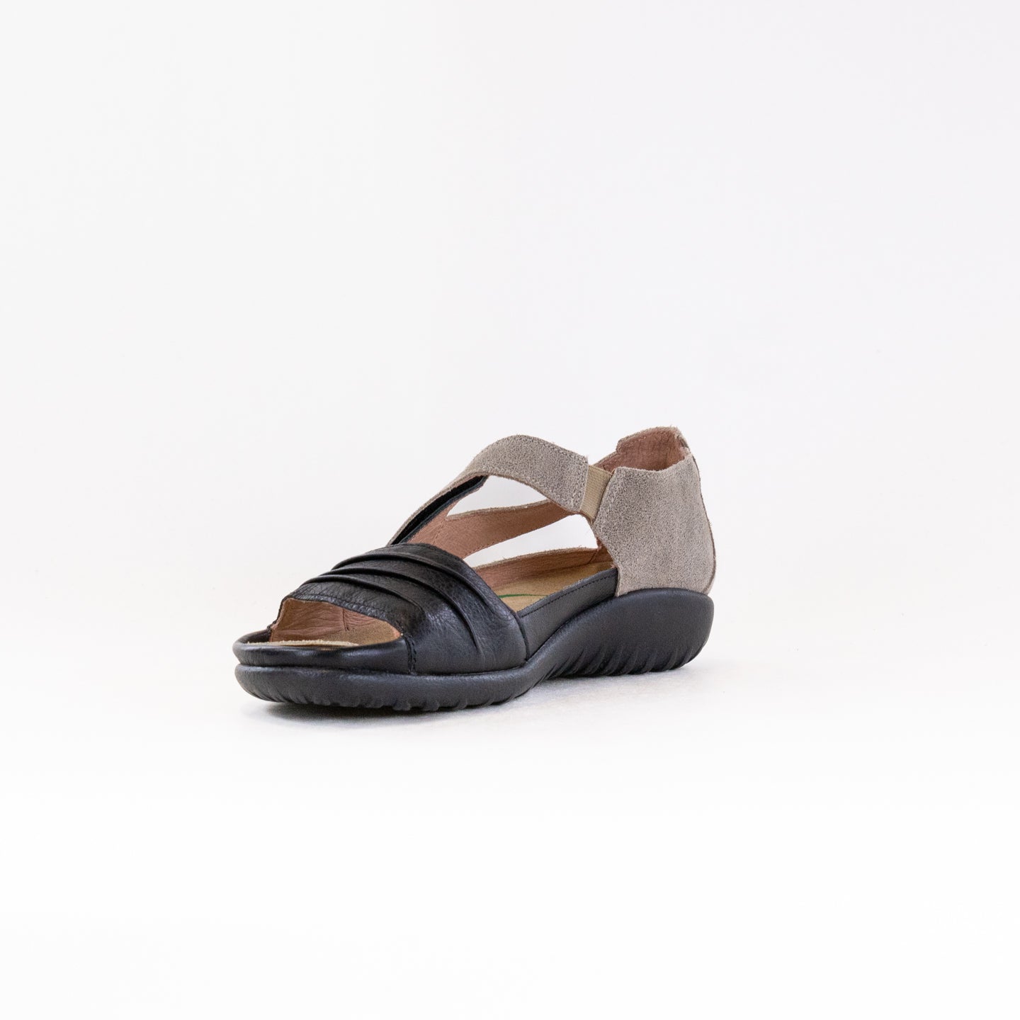Naot Women's Papaki Sandals - Speckled Beige & Soft Black Leather