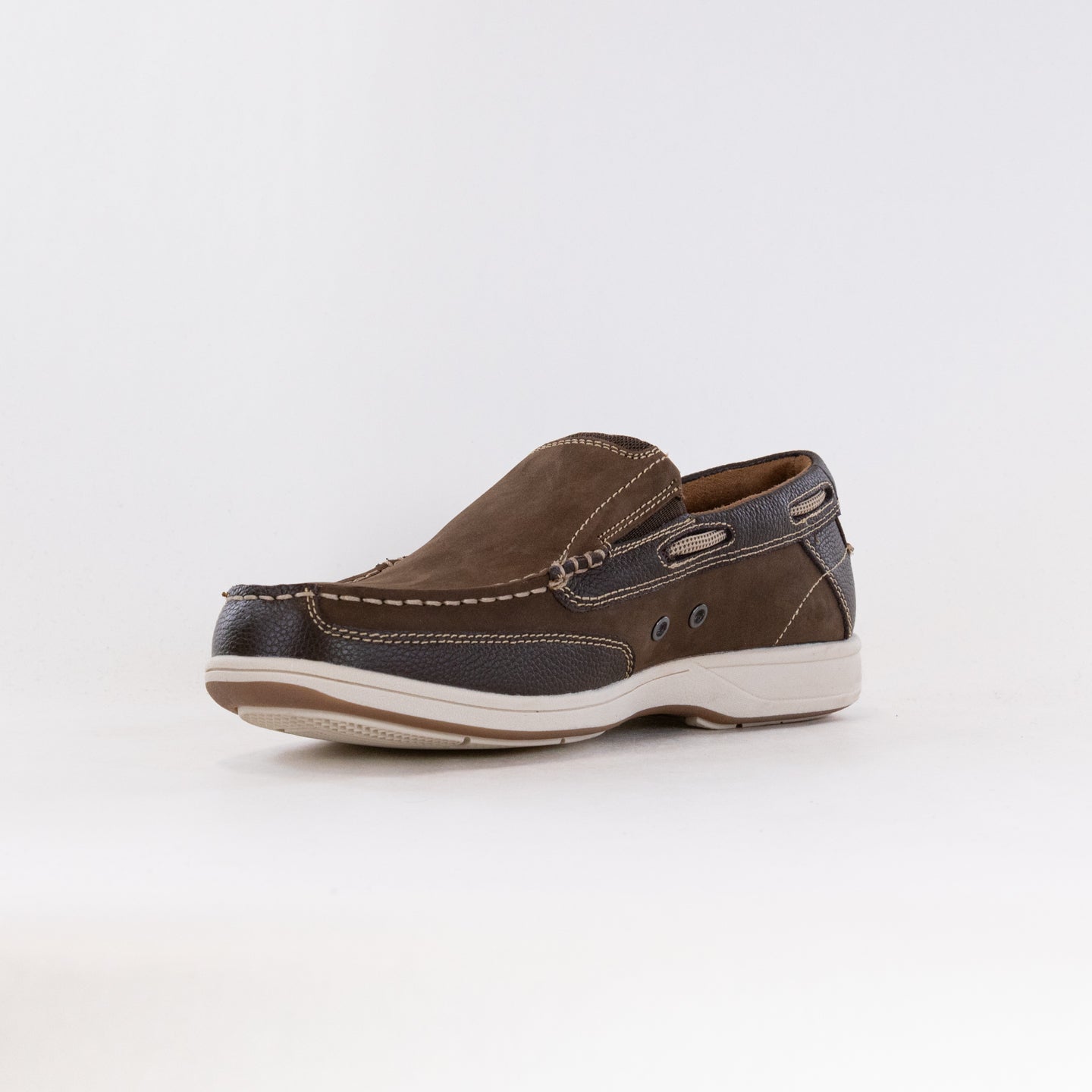 Men's Florsheim Brown Nubuck Lakeside Moc Toe Slip-On Shoes