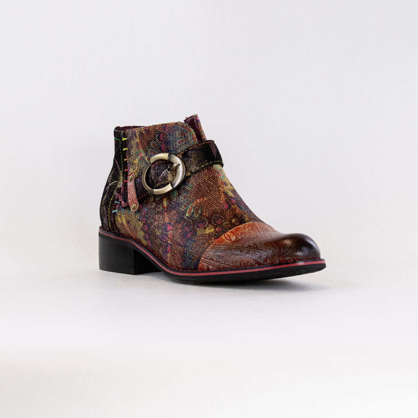 Spring Step Women's Camel Multi Georgiana-SCOPE Stylish Booties