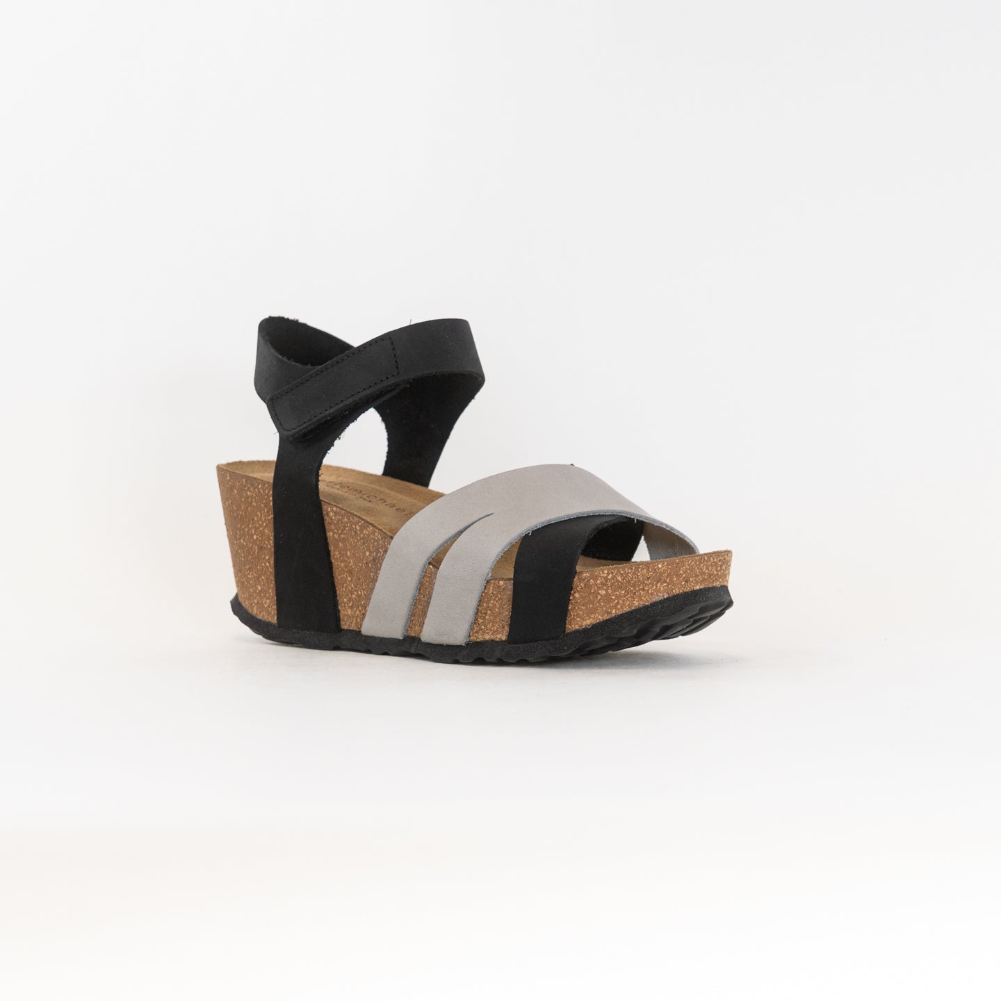Eric Michael Women's Olympia Black and Ice Colorblocked Wedge Sandals