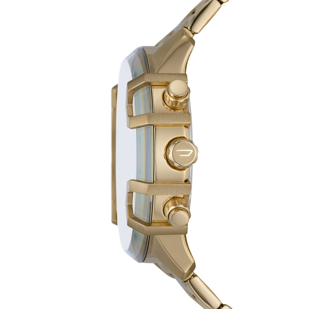Diesel Mens Griffed Gold-Tone Watch DZ4595