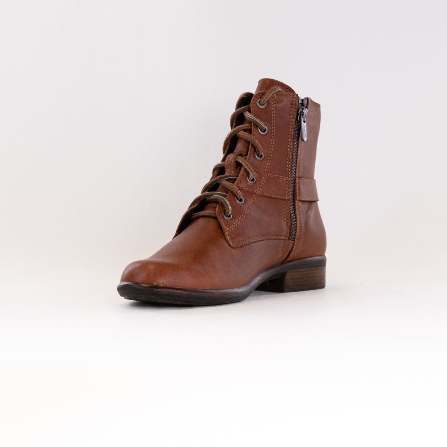 Naot Women's Alize Fashionable Boots in Brown Peanut Colored Leather