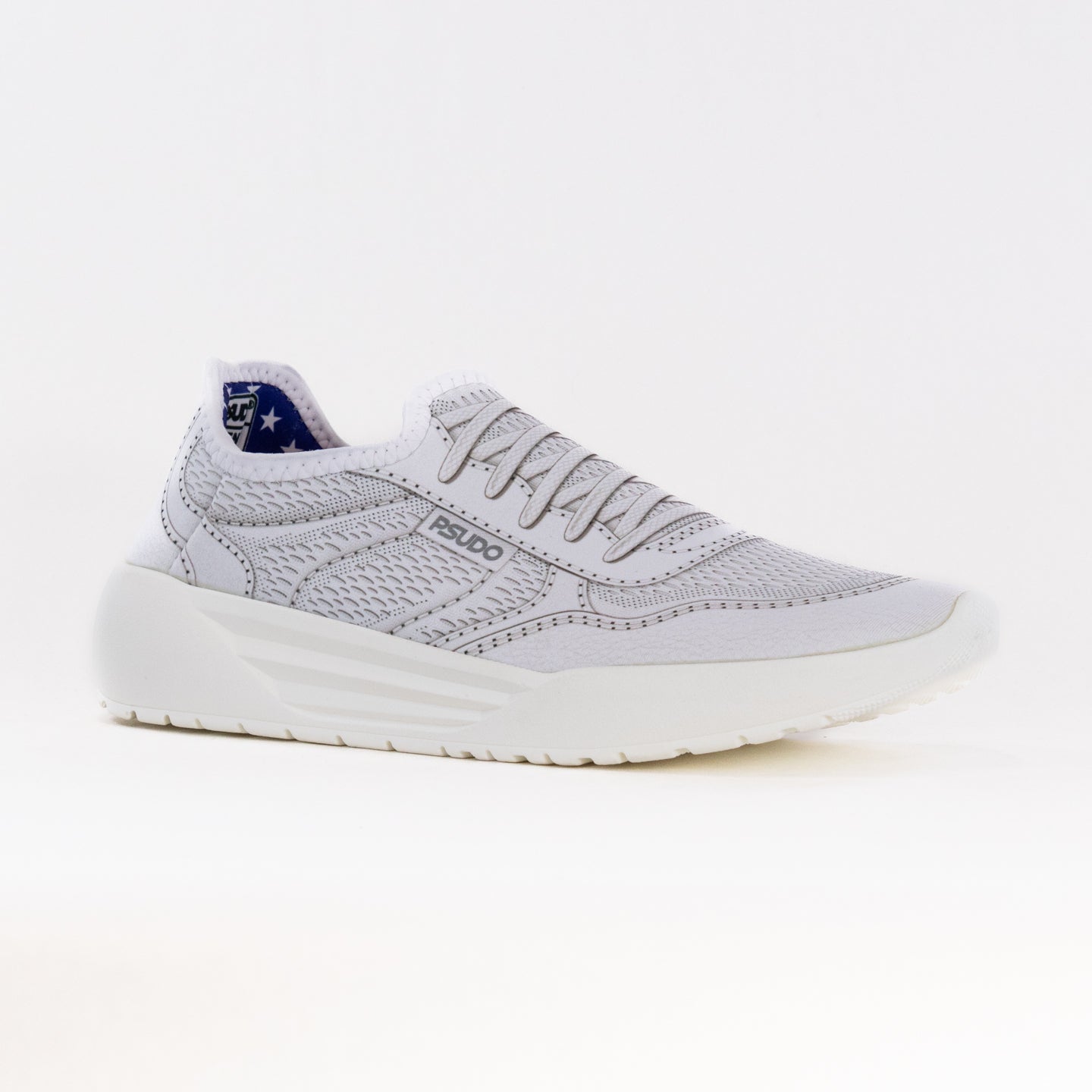 Men's White Pseudo Court Casual Sneakers