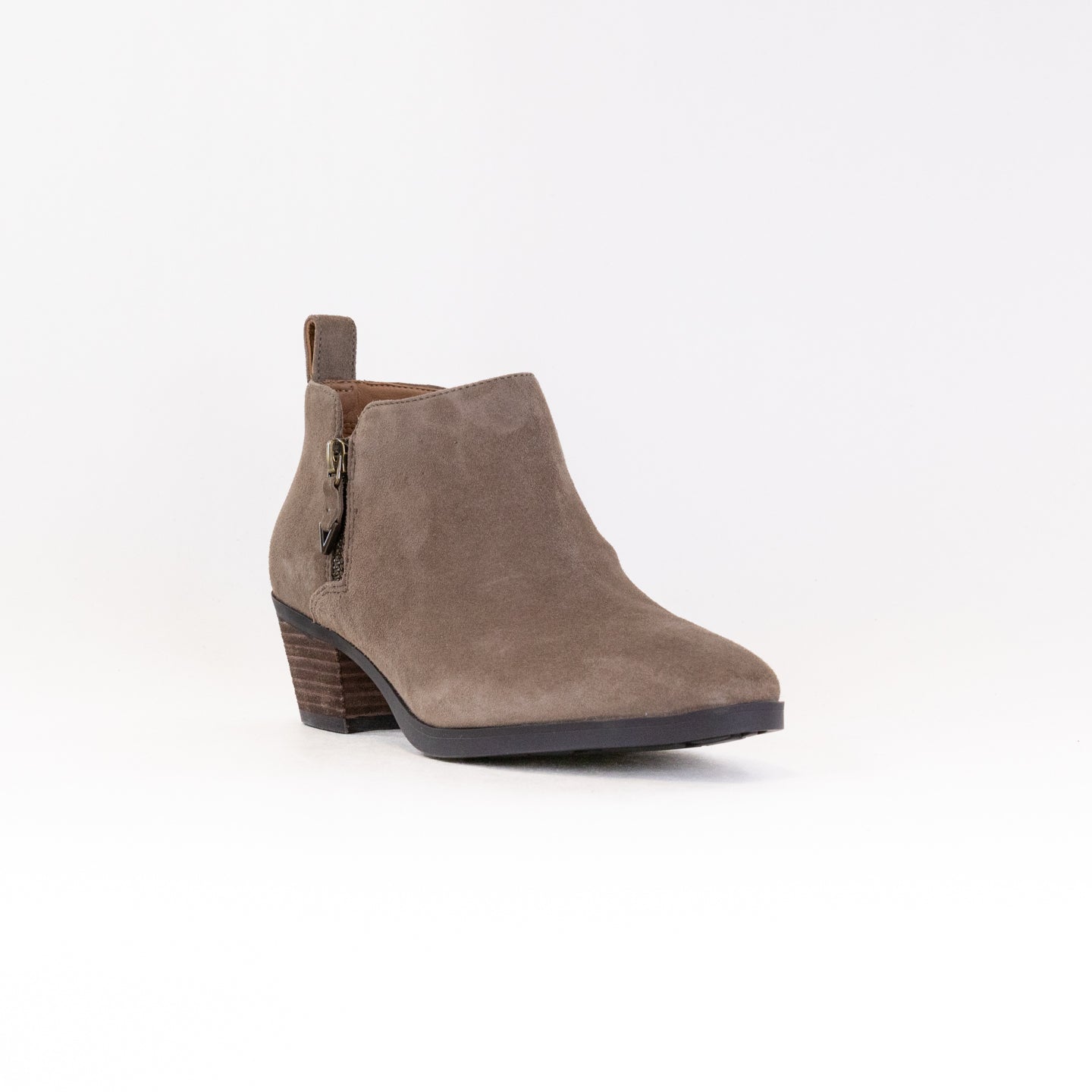 Vionic Women's Fashionable Cecily Ankle Booties in Stone Suede Color