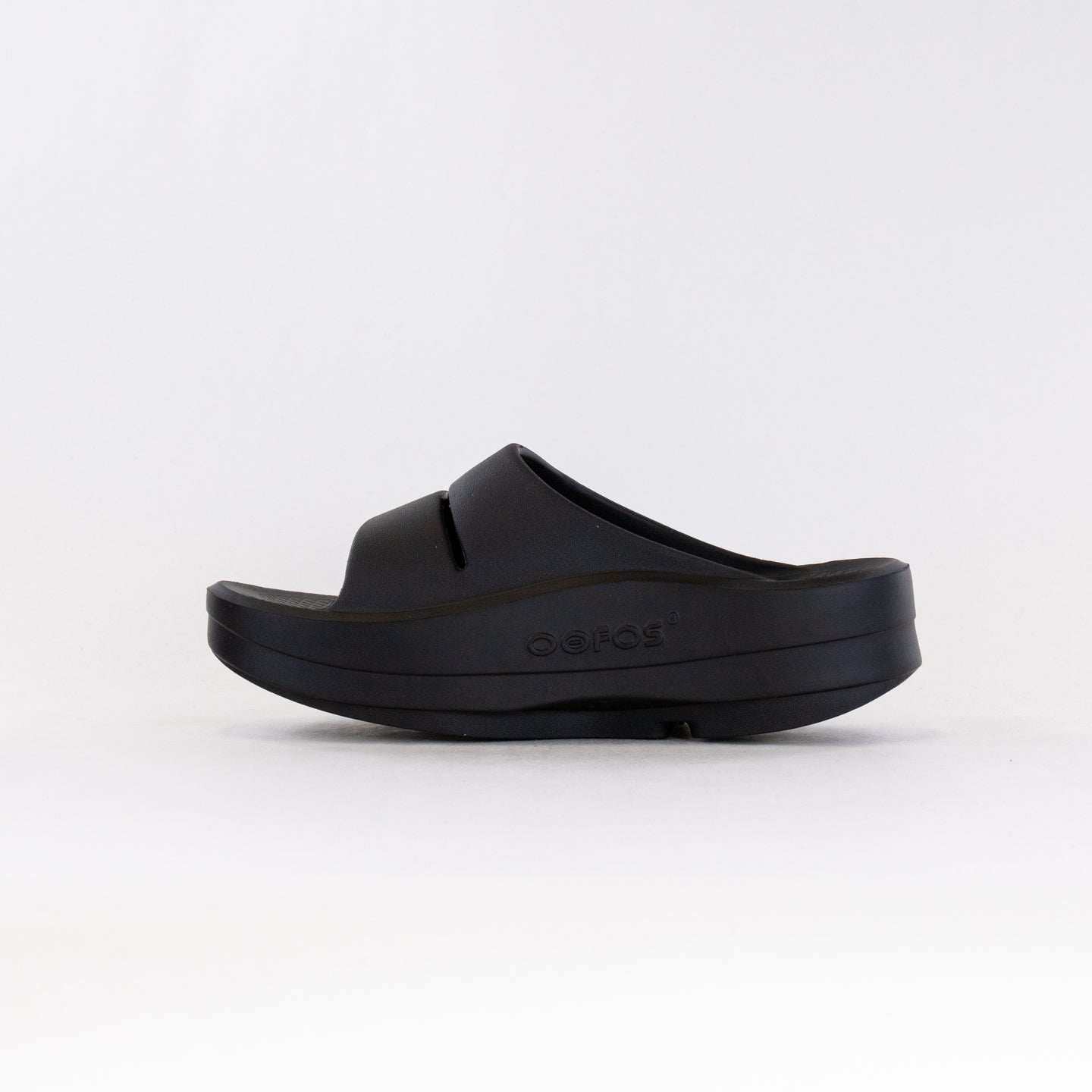 Stylish Women's Black OOFOS OOMega Ooahh Sandals for Active Recovery