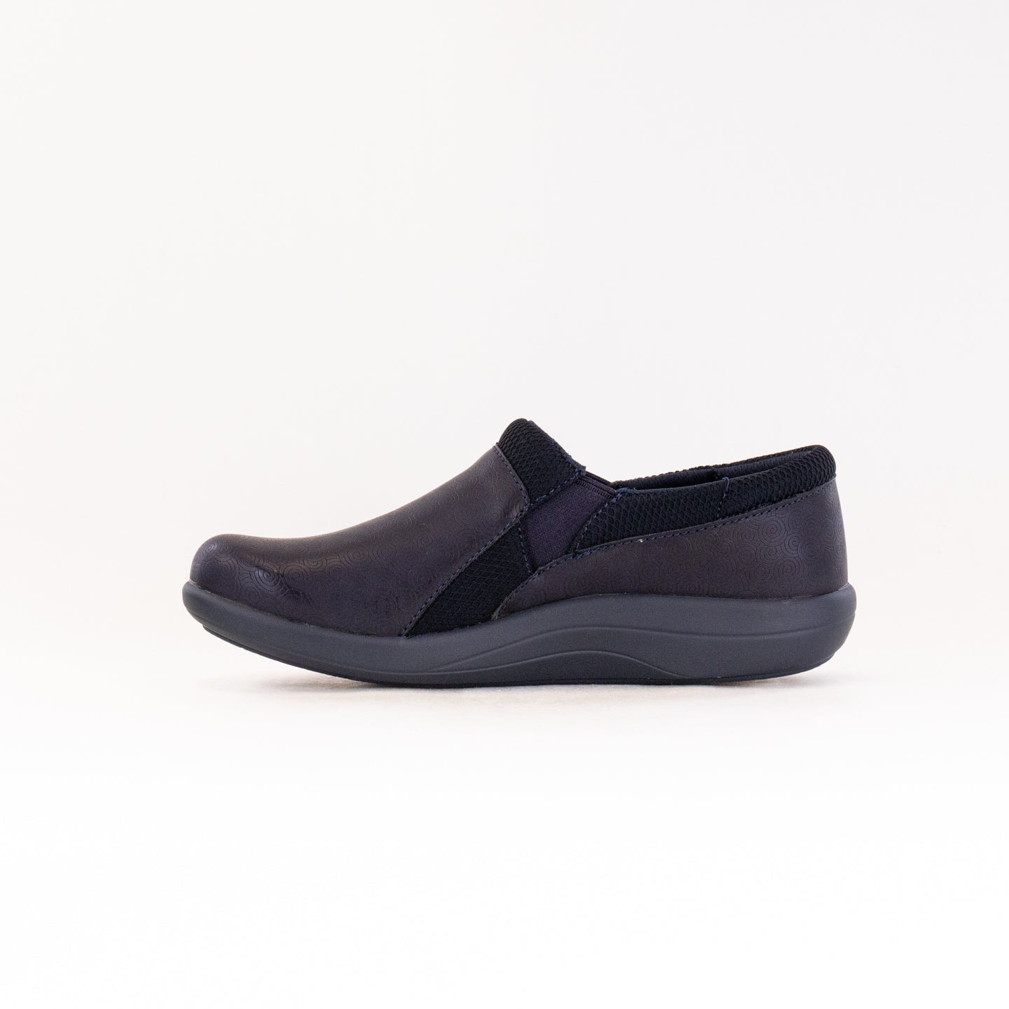 Women's Alegria Duette Slip-On Casual Vegan Shoes - Swirl Wind/Navy Color Scheme