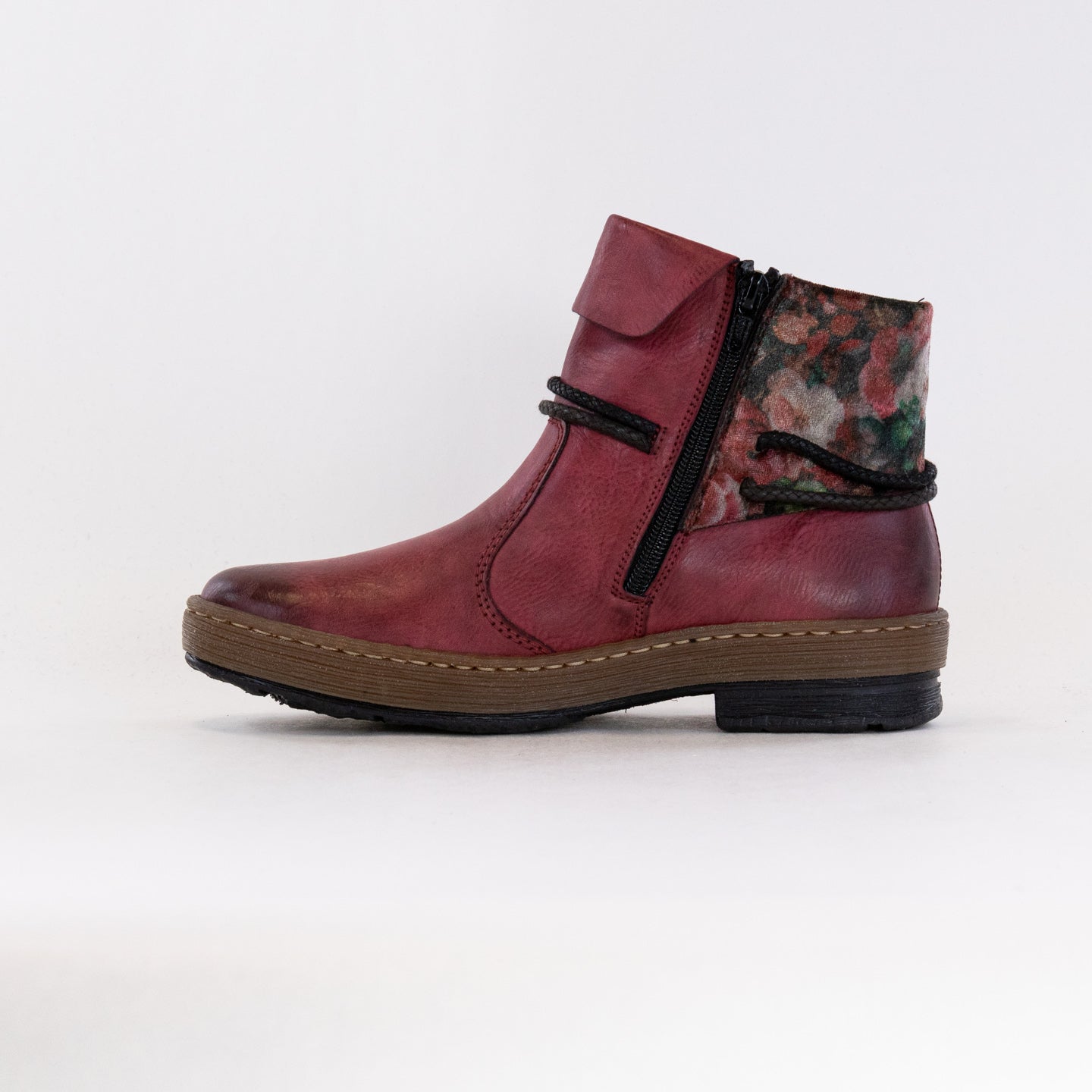 Stylish Red Women's Rieker Z6771 Casual Ankle Boots