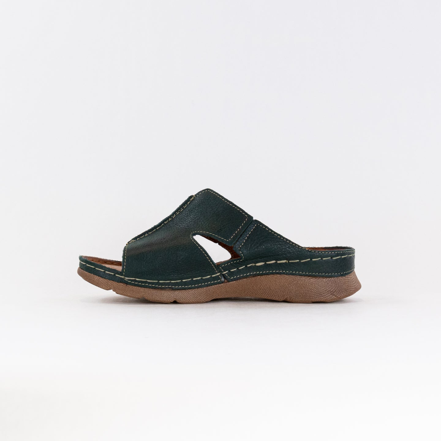 V-Italia Women's 925 Sandals Crafted from Green Leather