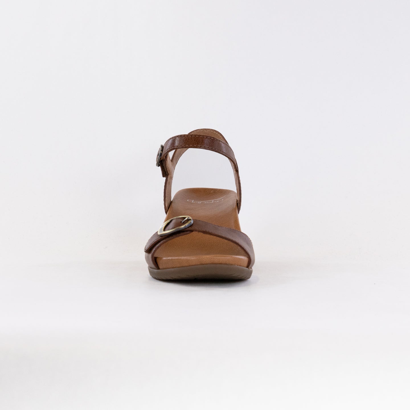 Dansko Women's Arielle Wedge Sandals in Tan Glazed Kid Leather