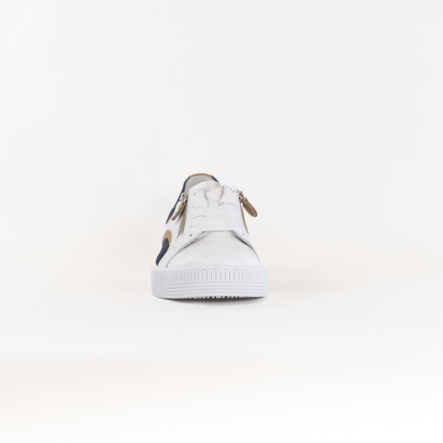 Gabor Women's White/Blue A1 Zipper Comfortable Sneaker 23.330