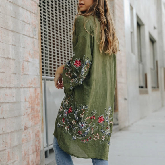 Leto Chic Floral Full-Length Luxury Kimono for All Occasions