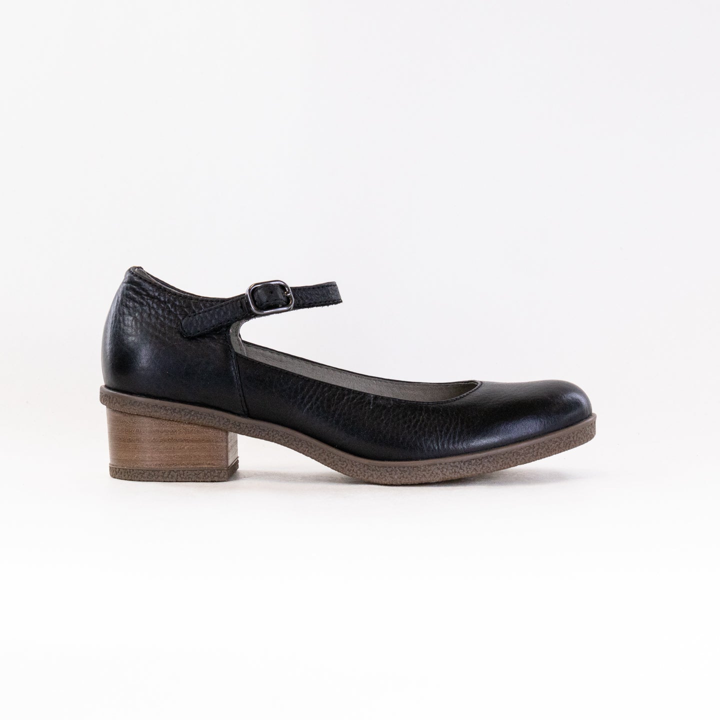 Dansko Women's Deena Black Waterproof Tumbled Leather Mary Jane Shoes