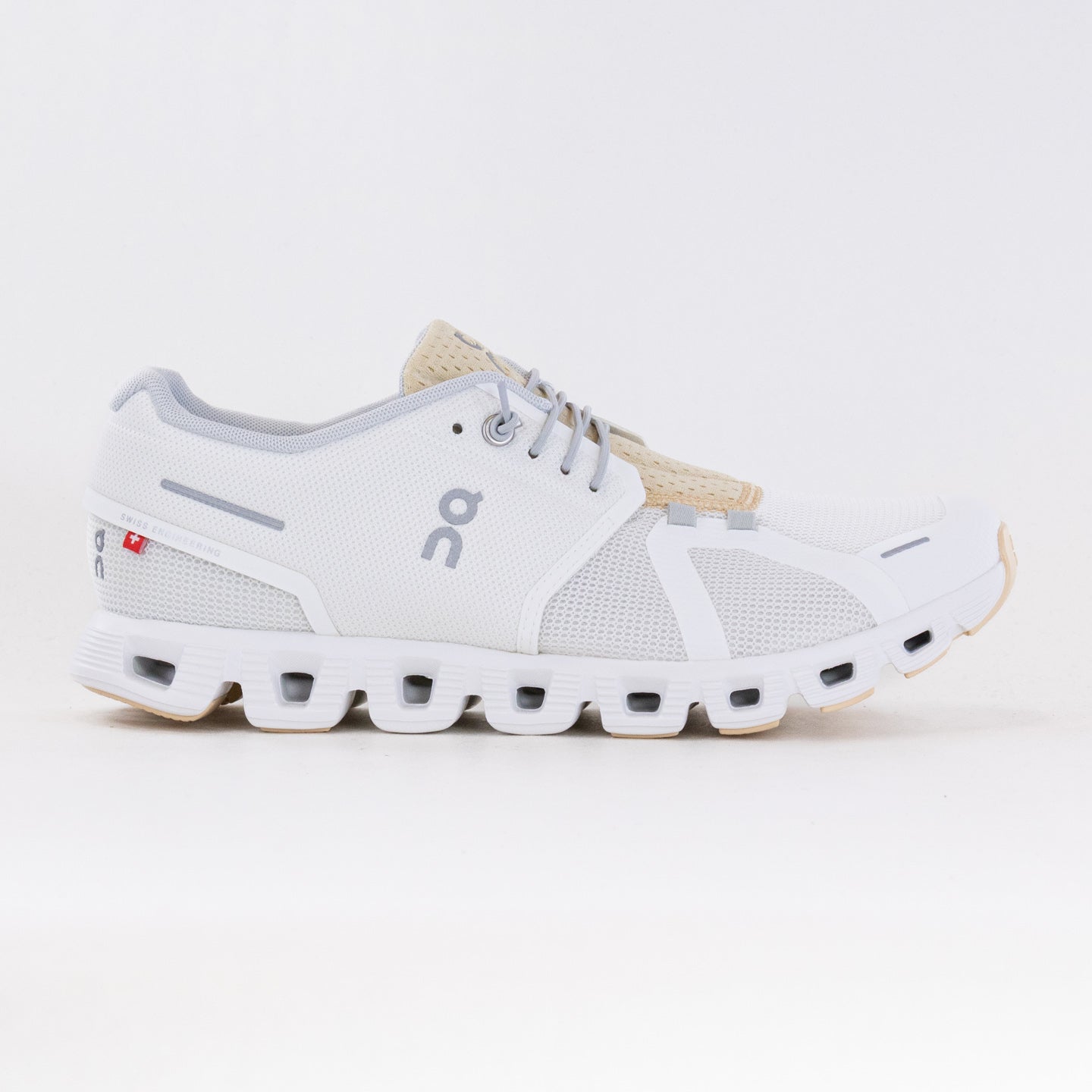 Men's On Cloud 5 Push Running Shoes - Ivory/Savannah, Comfort & Stability