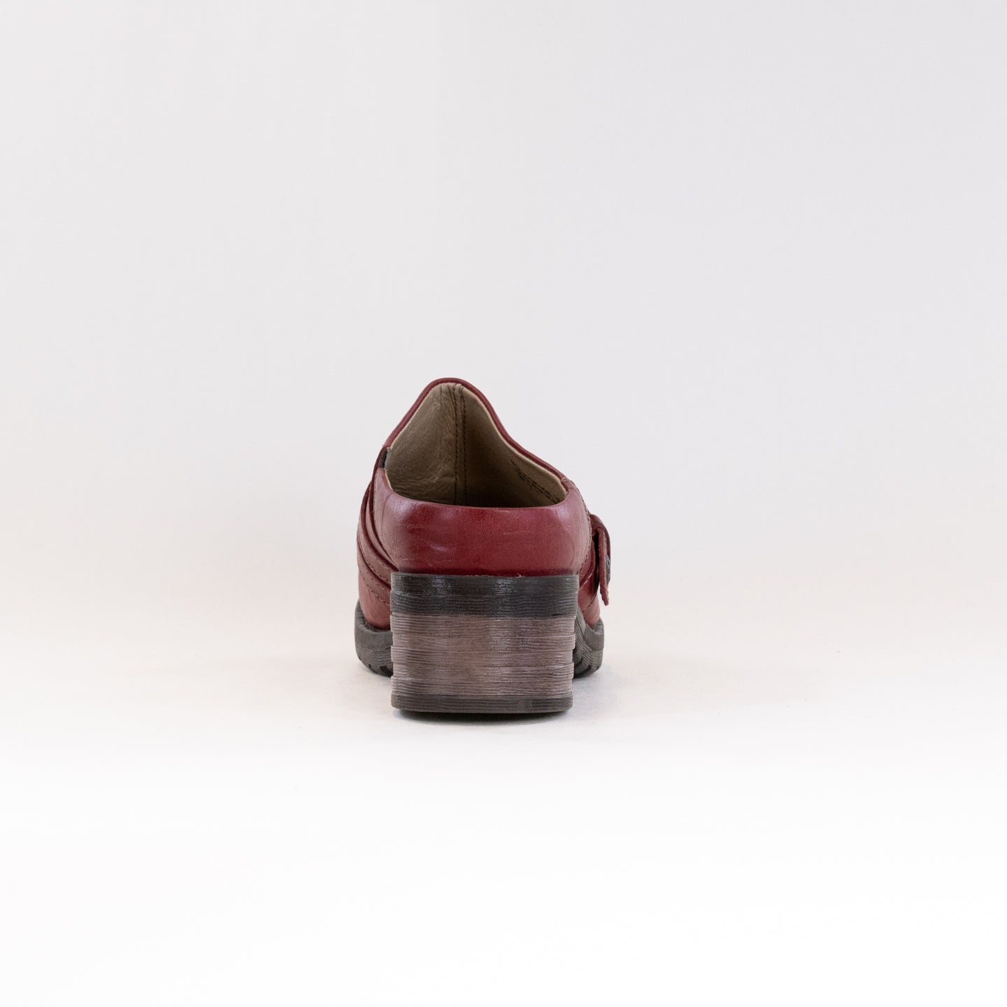 Stylish Red Leather Women's Dromedaris Karina Clogs