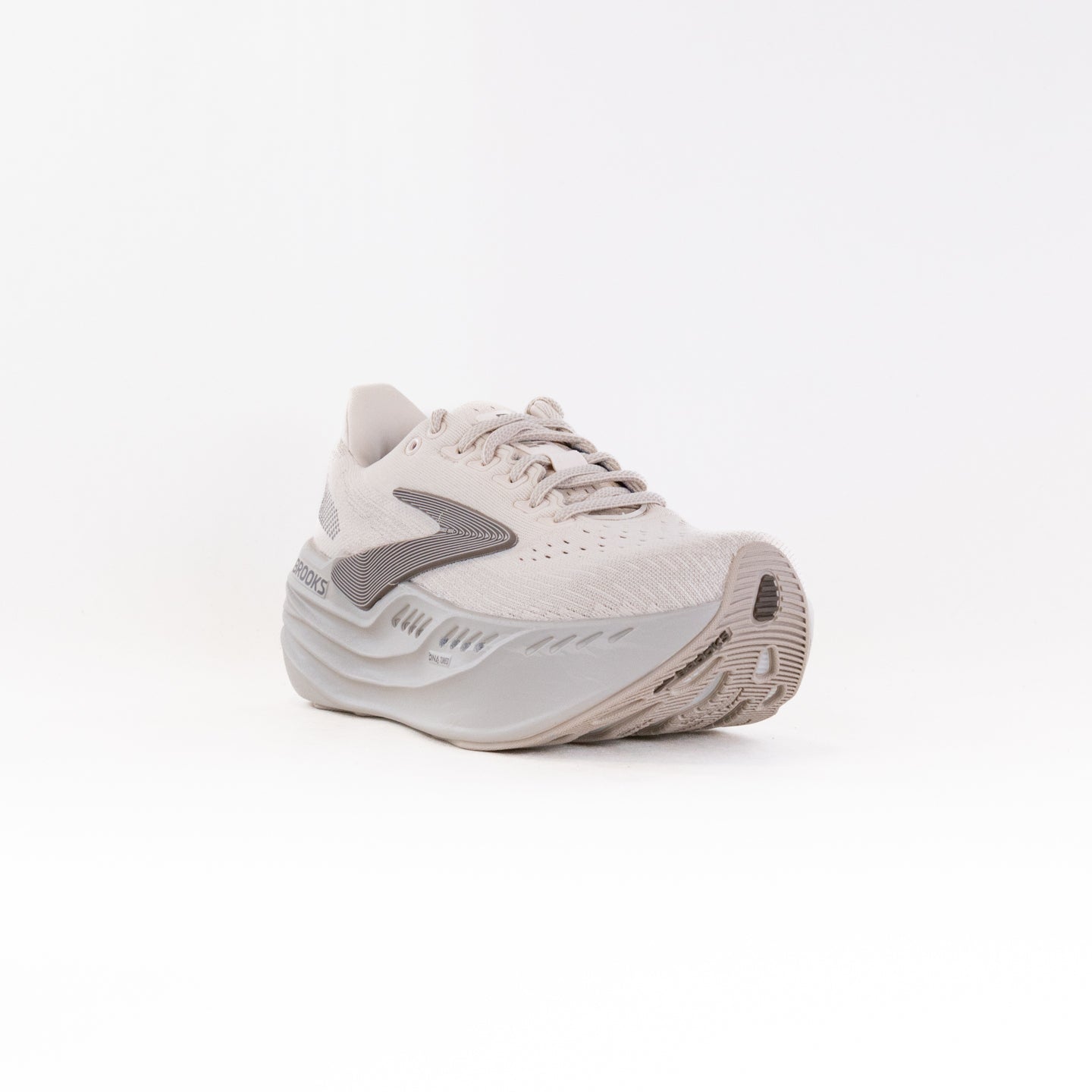 Women's Brooks Glycerin Max Running Shoes - Almond Peach, London Fog, and White Color Combination