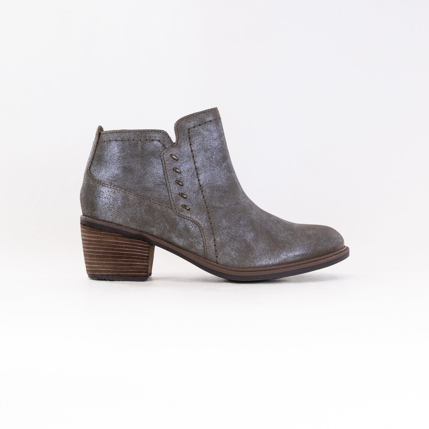 Clarks Women's Neva Lo Ankle Boots in Taupe Metallic Leather