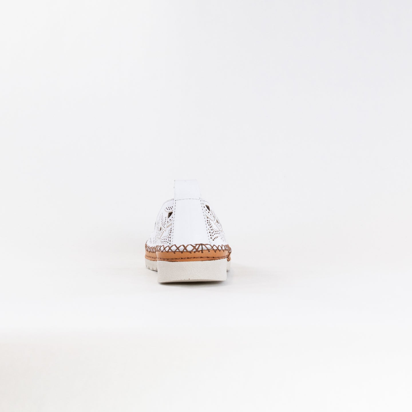 Spring Step Women's Galloway Laser Cut Leather Slip-on Shoes - White