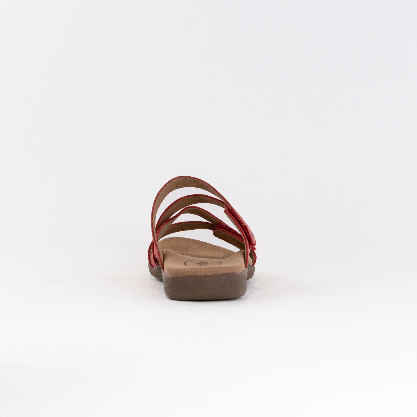 True Red Women's Taos Double U Premium Leather Slide Sandals
