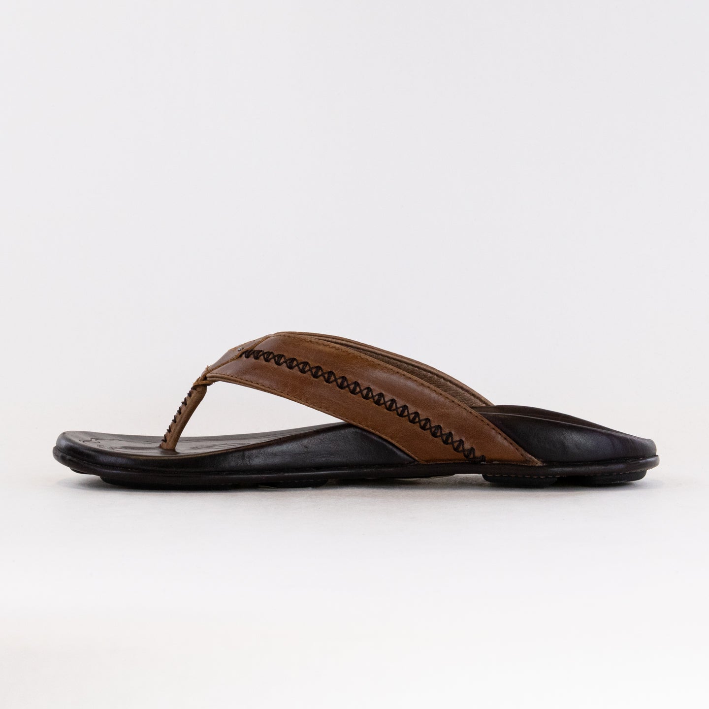 Olukai Men's Mea Ola Sandals in Tan and Dark Java Colors
