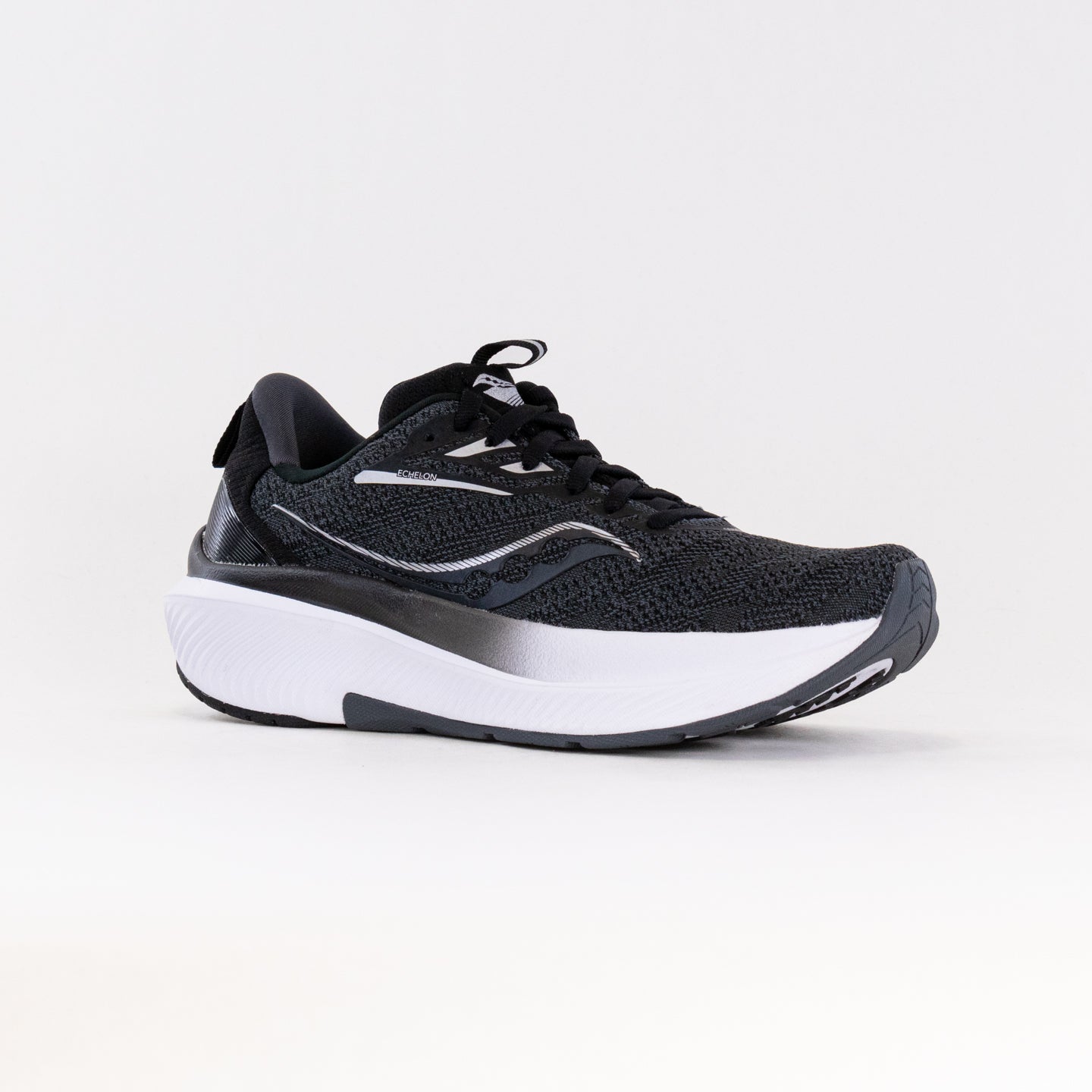 Saucony Women's Echelon 9 Running Shoes - Classic Black and White Colorway