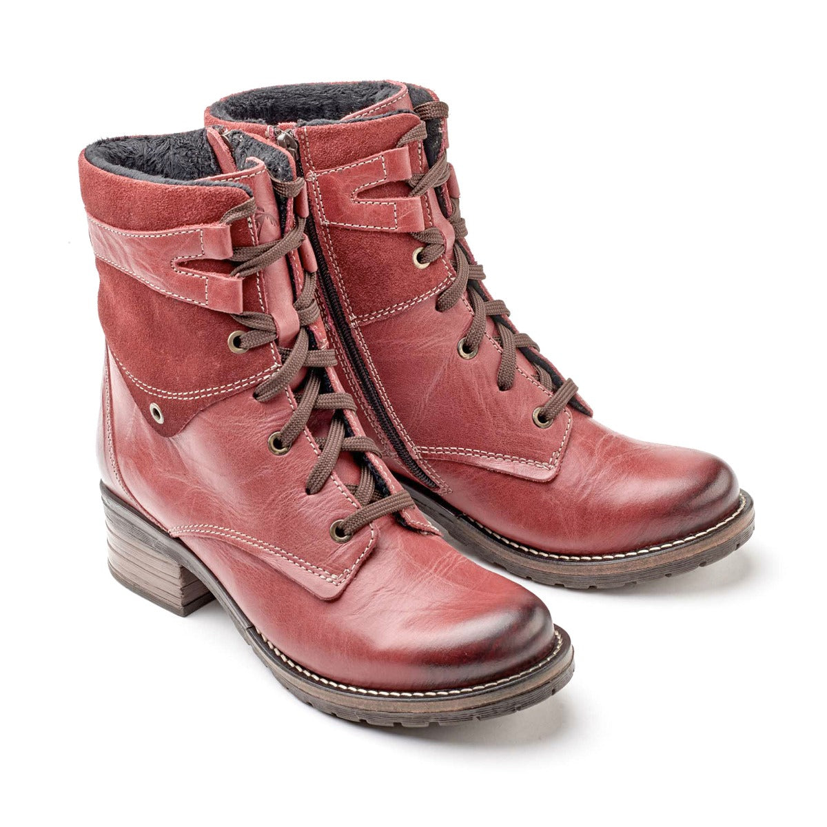 Red Dromedaris Kara Wide Women's Suede Boots