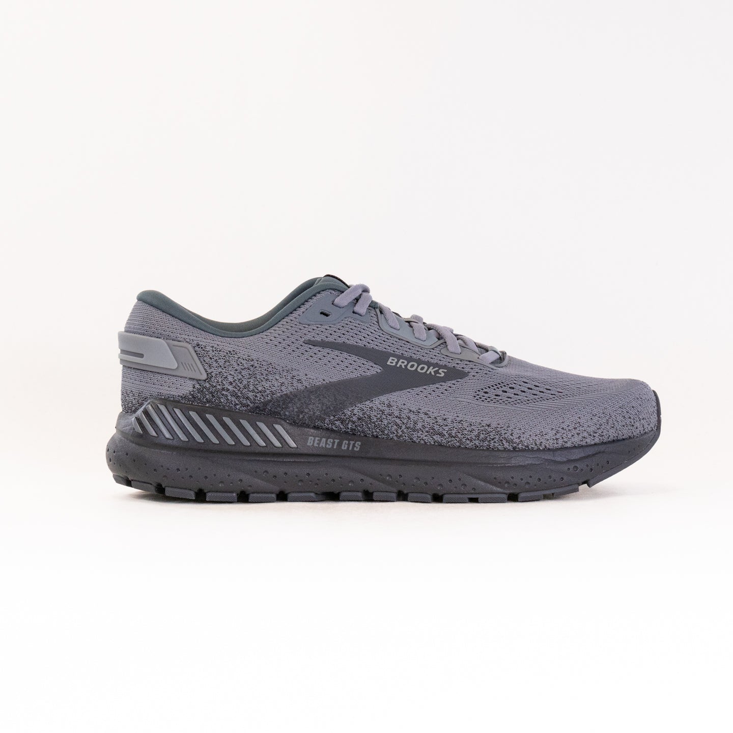 Brooks Men's Beast GTS 24 Running Shoes in Primer Grey and Ebony Colorway