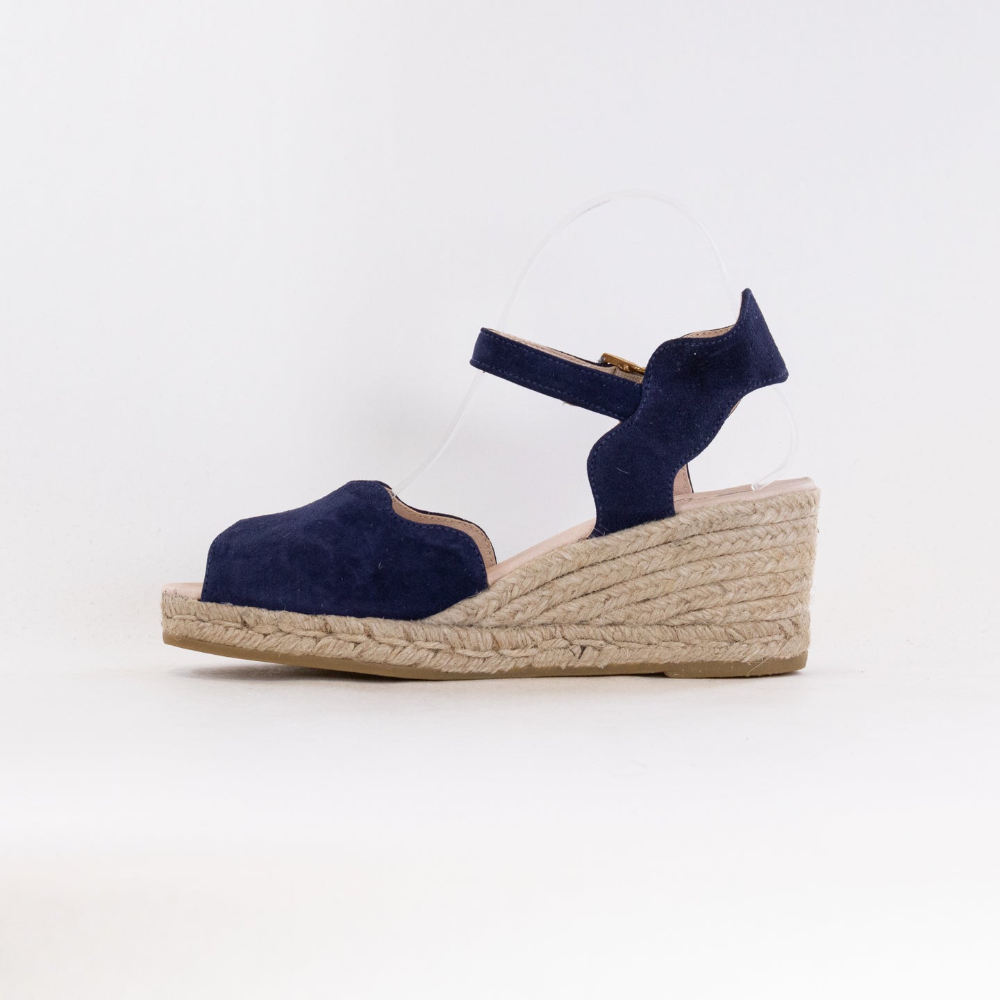 Navy Suede Women's Eric Michael Roundy Stylish Wedge Sandals