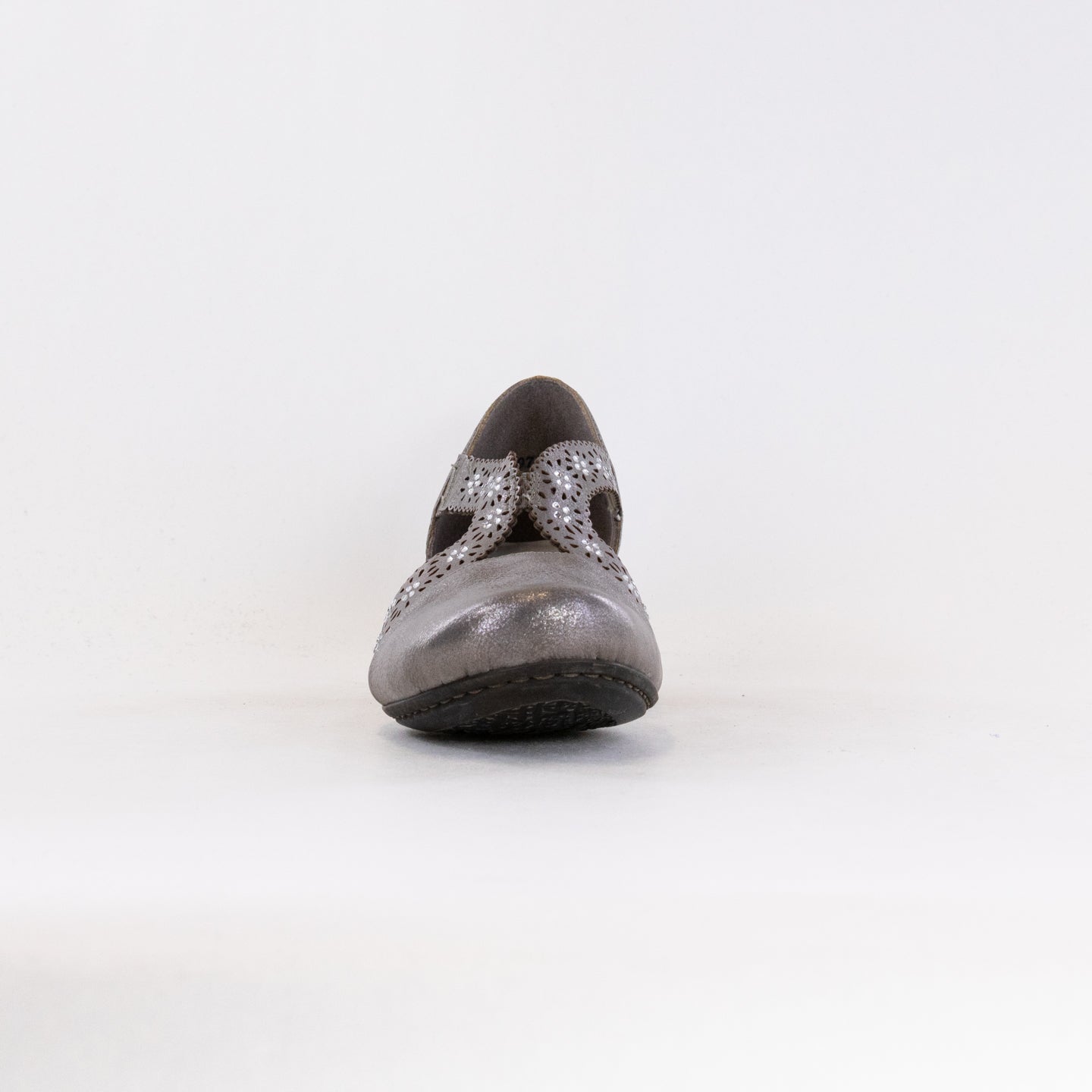 Stylish Women's Rieker Mariah 41750 Slip-On Shoes in Grey Metallic