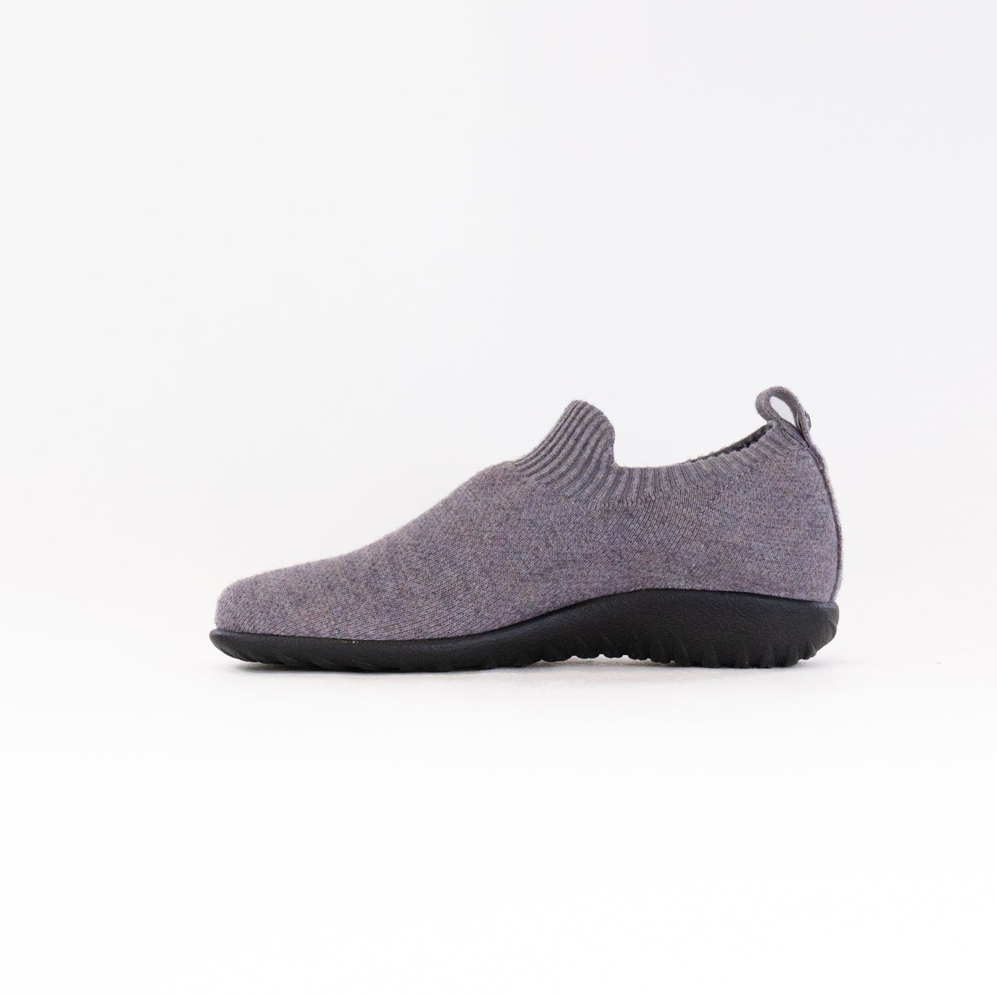 Naot Women's Nuku Slip-On Shoes - Gray Knit with Black Accents