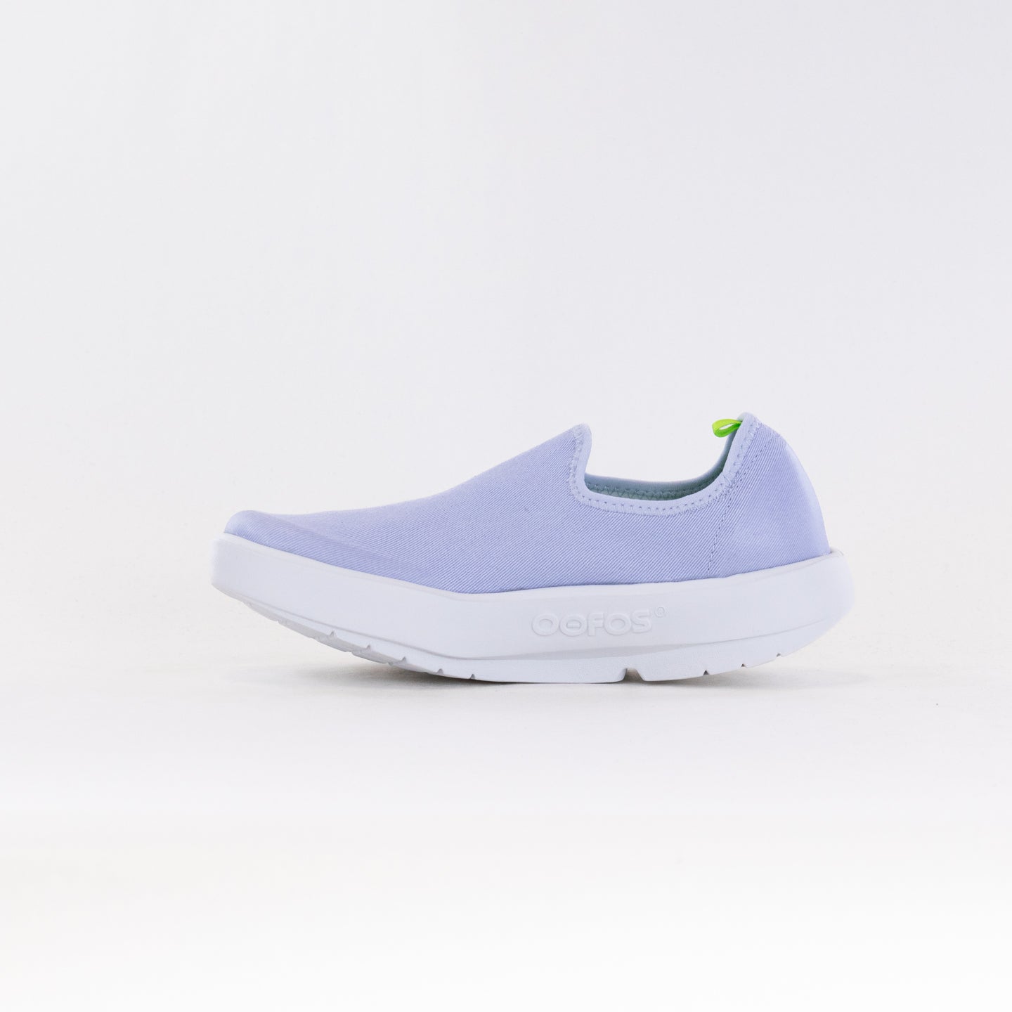 Women's OOFOS OOmg Eezee Low Stretch Woven Canvas-Like Purple Jade Casual Shoes