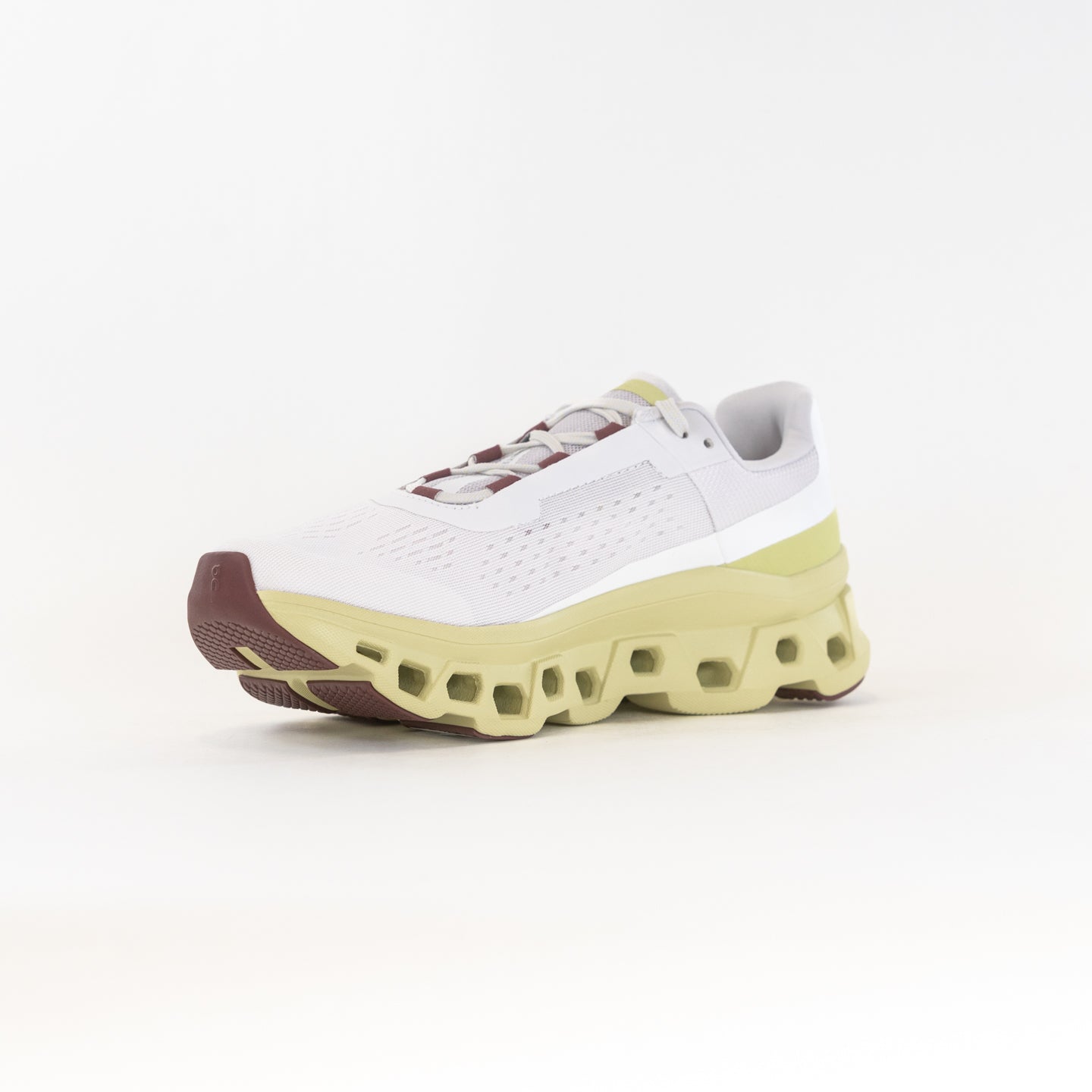 Men's On Cloudmonster Running Shoes - Frost/Acacia Color