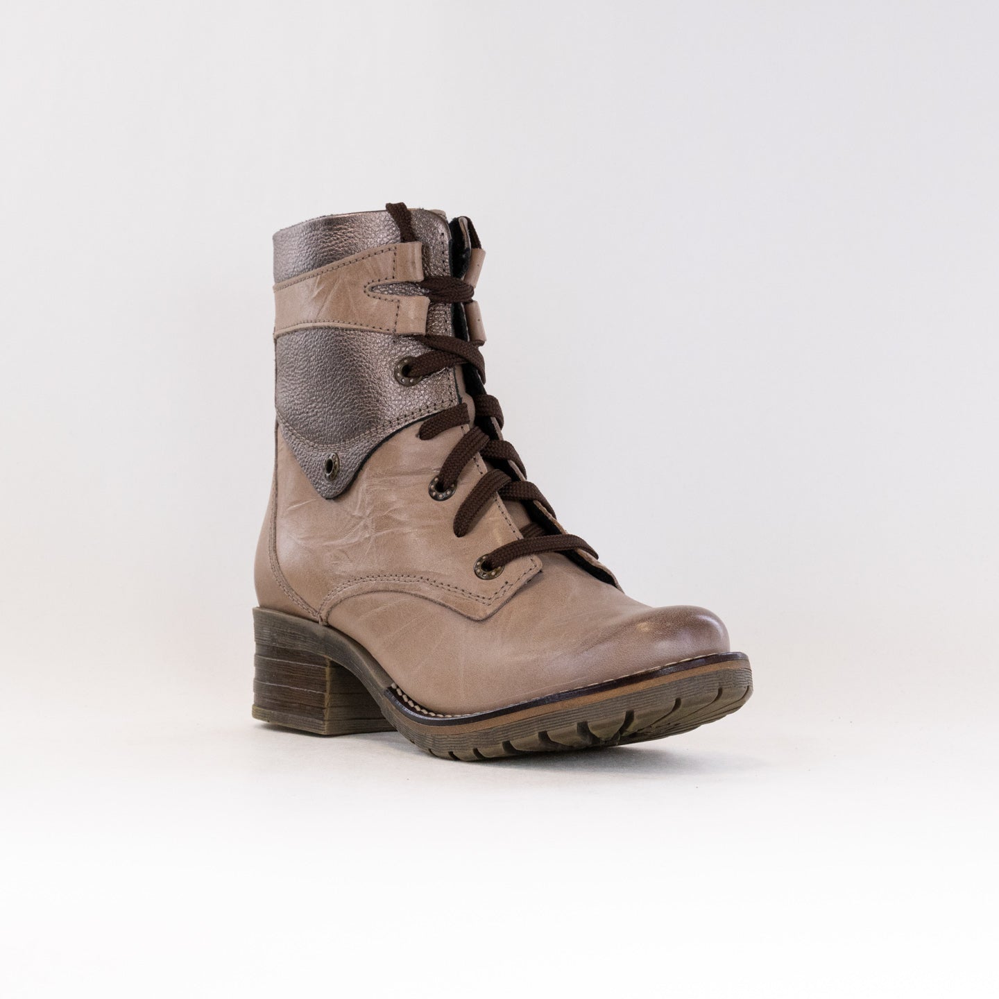 Women's Taupe Metallic Dromedaris Kara Metallic Boots
