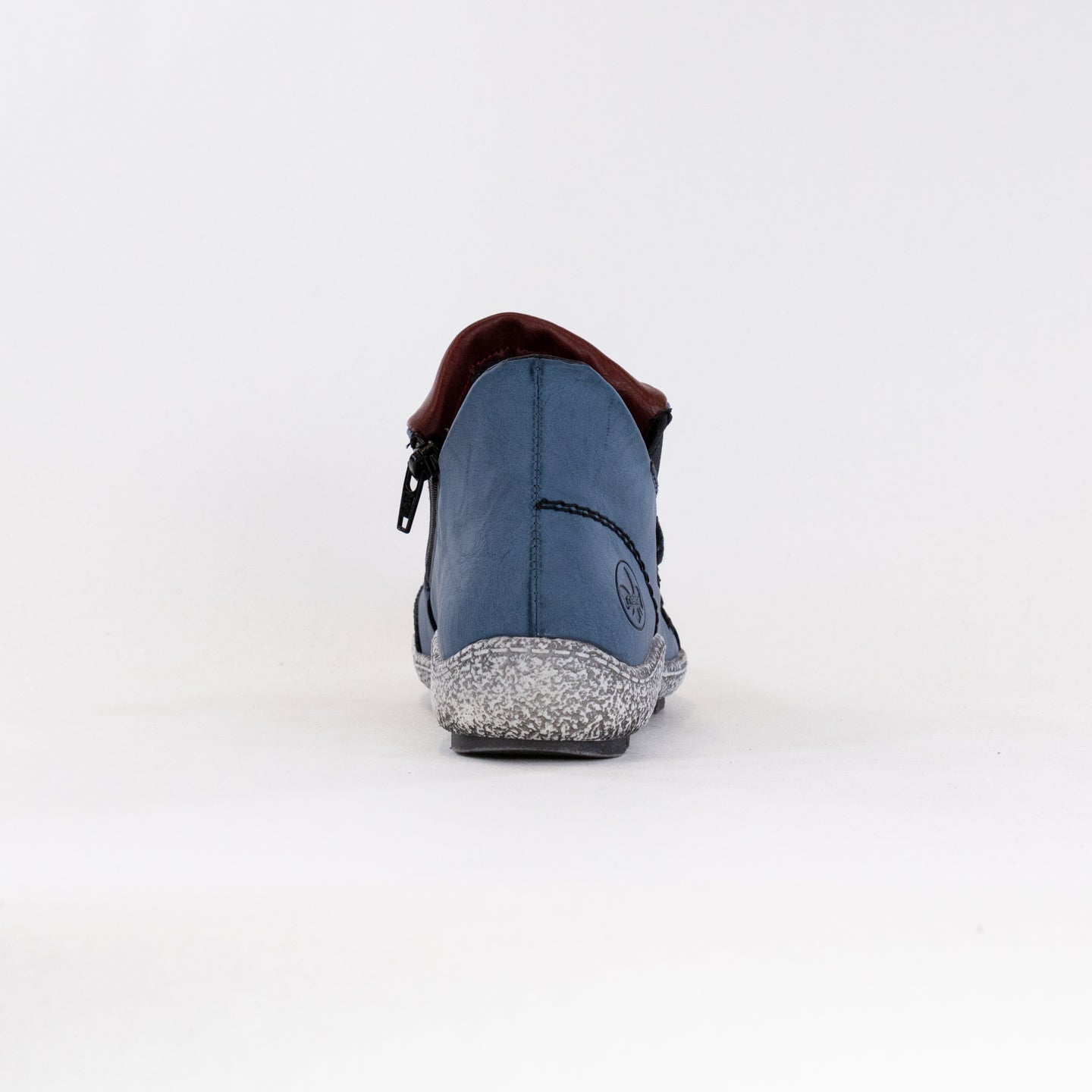 Rieker Liv Z7582 Women's Fashionable Side-Zip Shoes in Blue Combination