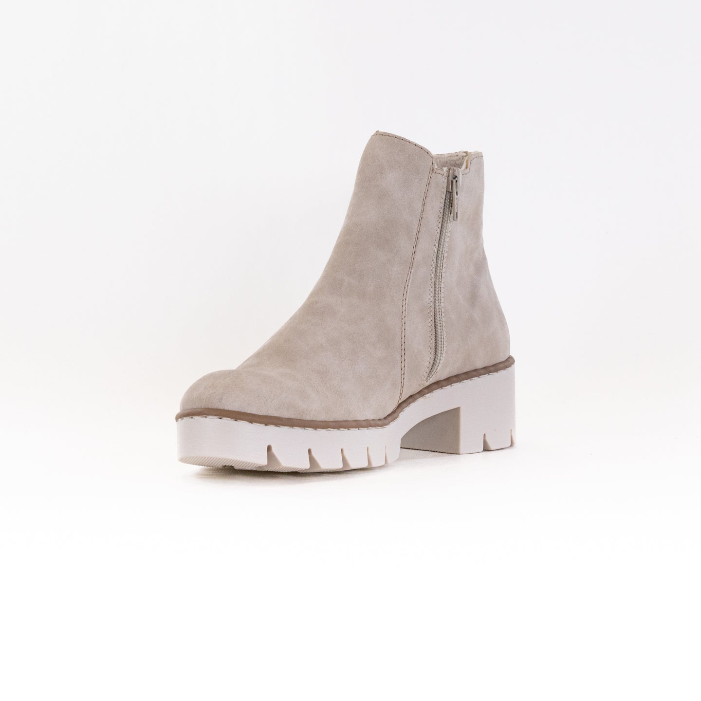 Rieker Women's X5772 Prisca Beige Chelsea Boots