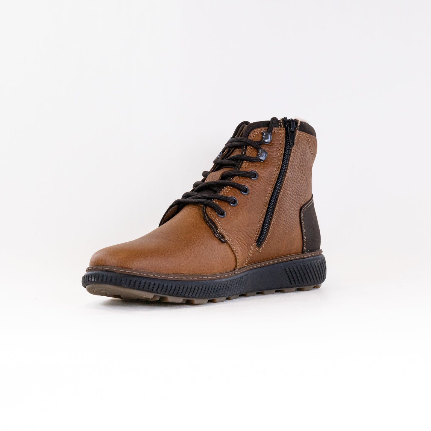Rieker Men's Cognac Brown Stan B3333-22 Smooth Leather Lace-up Shoes