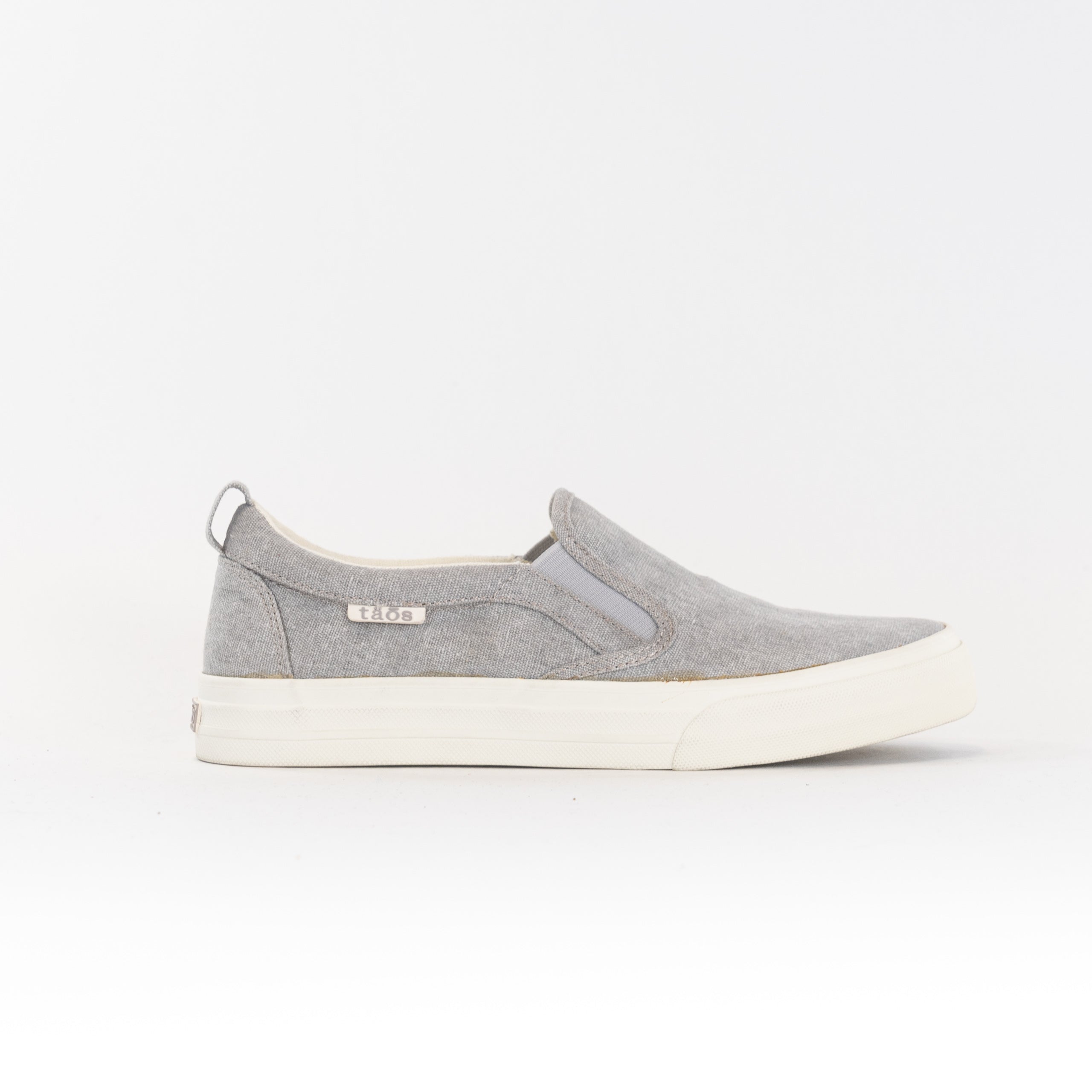 Women's Taos Rubber Soul Grey Washed Canvas Comfortable Sneakers