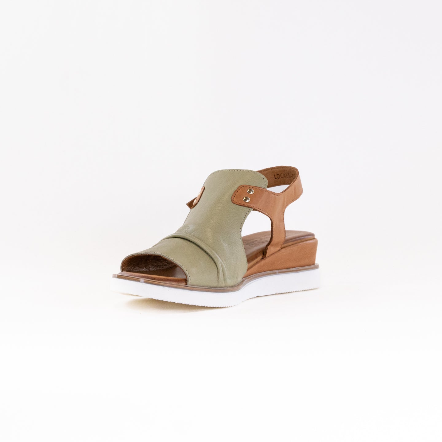 Women's Spring Step Dorotha Olive Multi Leather Sandals with Adjustable Straps