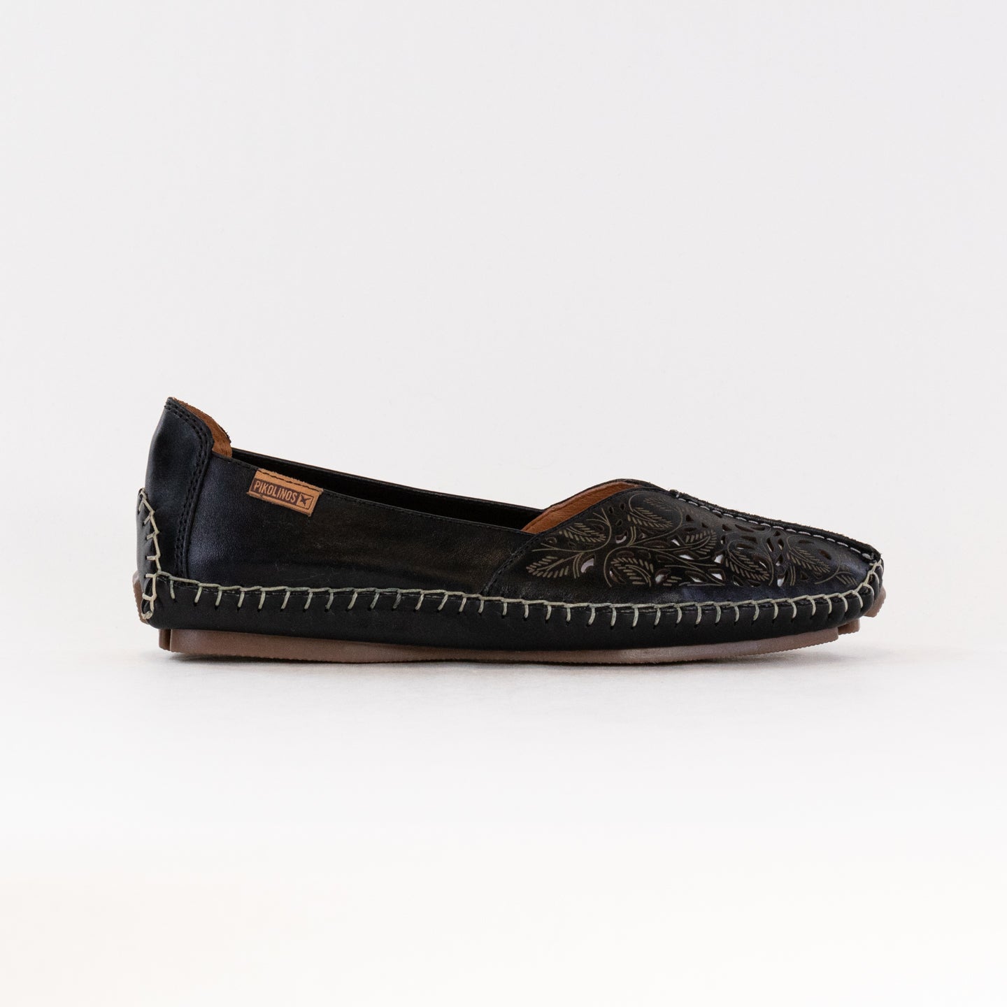 Women's Pikolinos Jerez 578-4976 Black Calfskin Leather Loafers