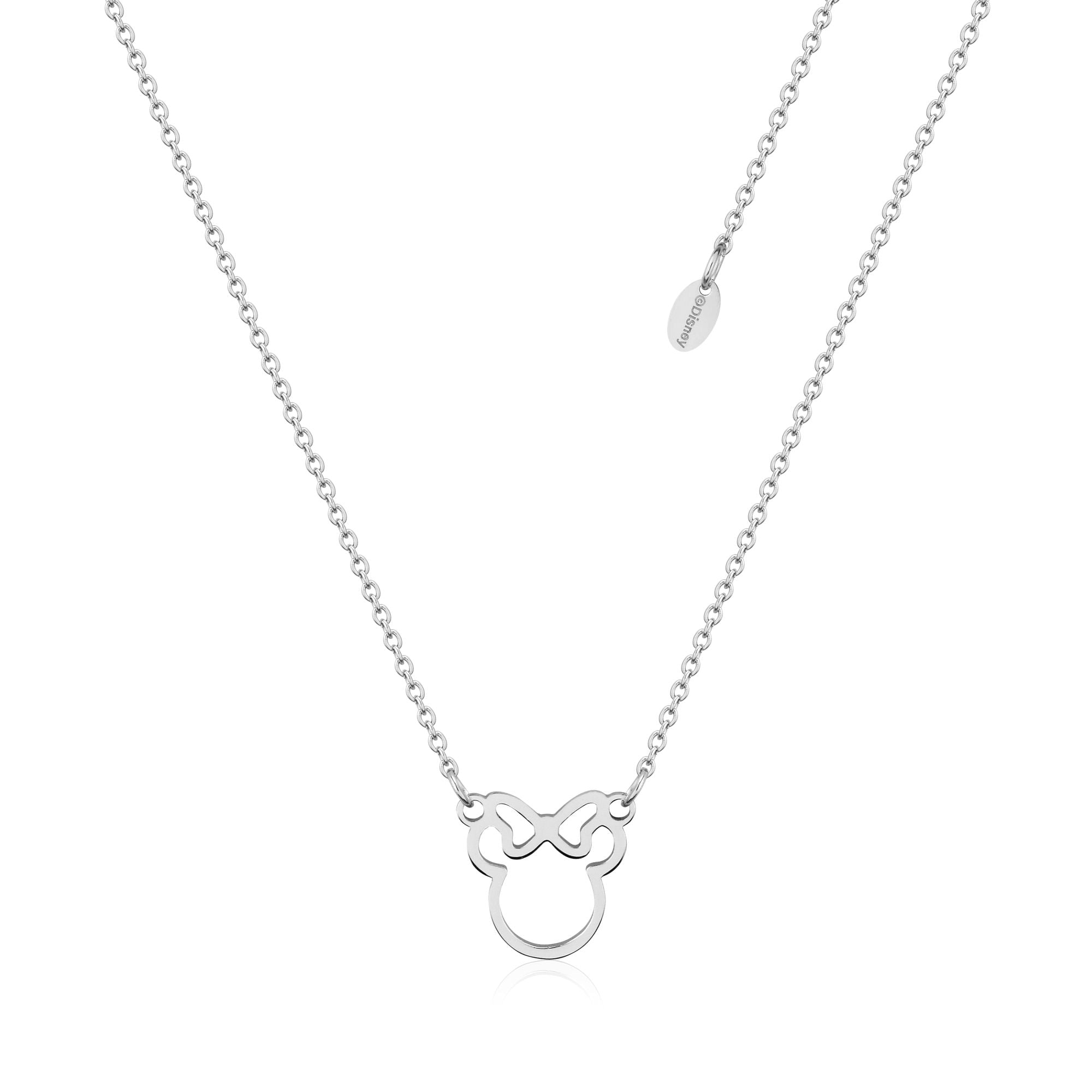 Stylish 47cm Stainless Steel Disney Minnie Mouse Outline Necklace
