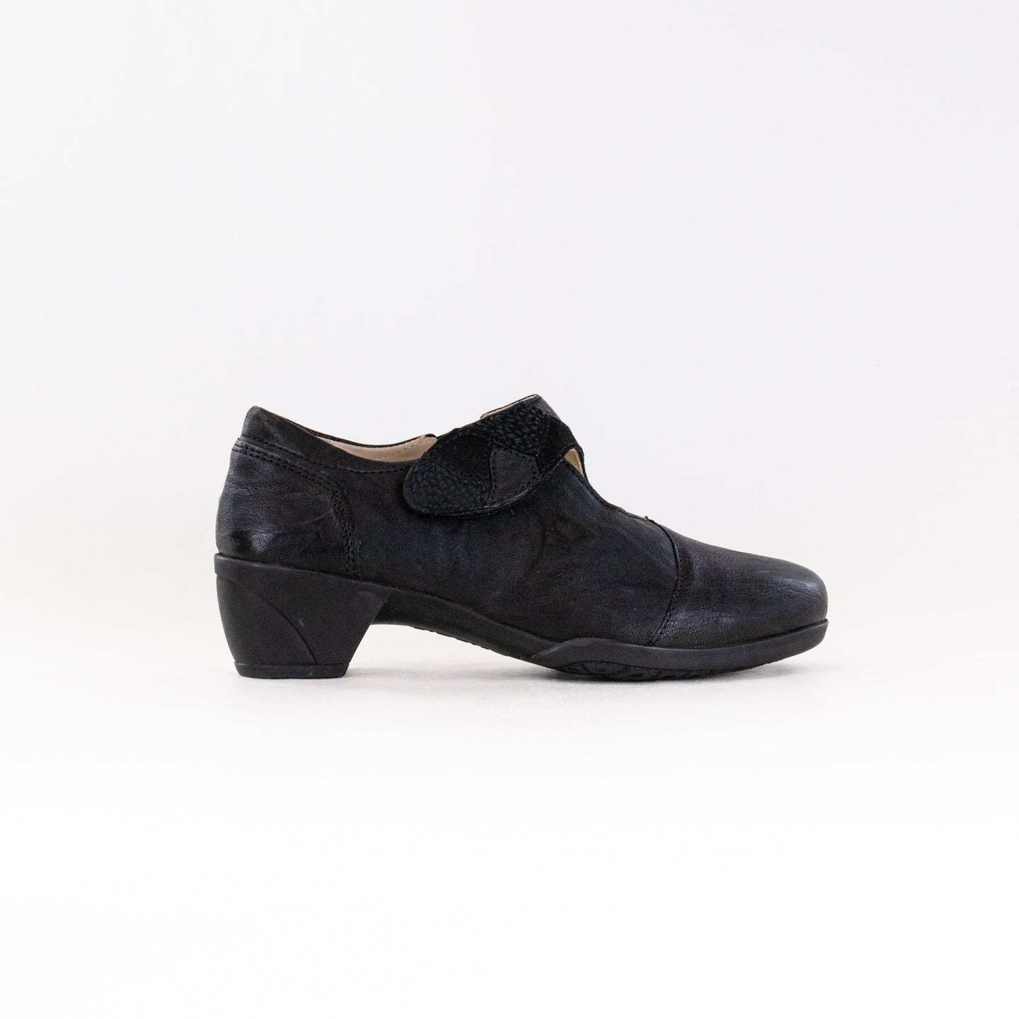 Fidelio Women's Black Leather Hallux Grace 265102 Comfortable Walking Shoes