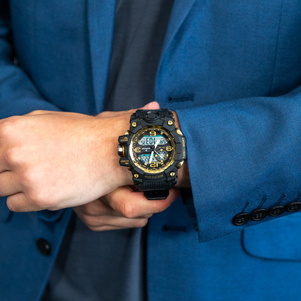 Dunlop DUN285G17: A Robust and Sporty Dual - Time Watch