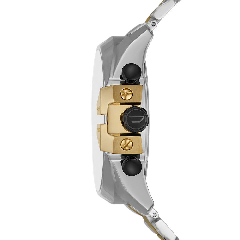 Diesel DZ4581 Mega Chief Men's Chronograph Watch with Two - Tone Gold and Stainless Steel Design