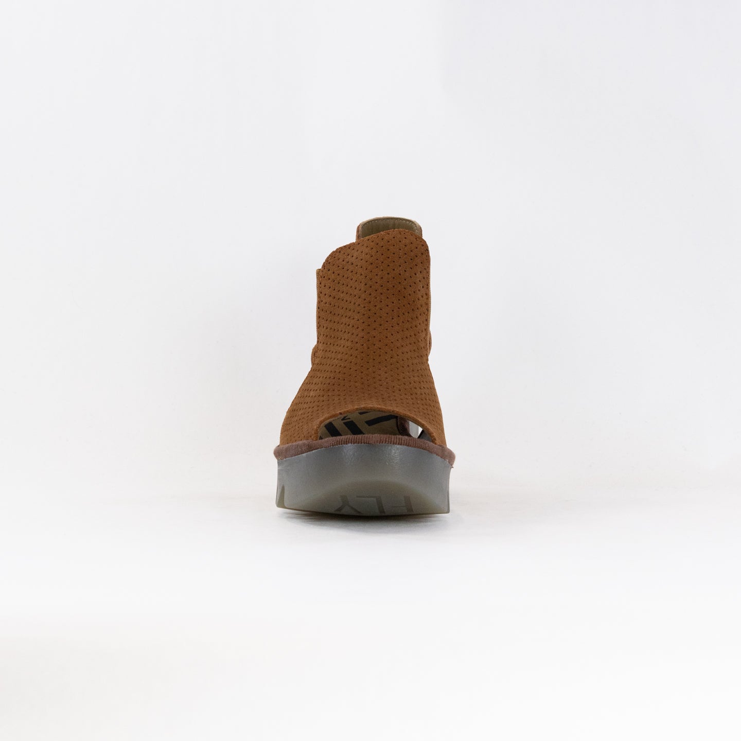 Fly London Women's Cognac Suede BIGA412FLY Wedge Sandals