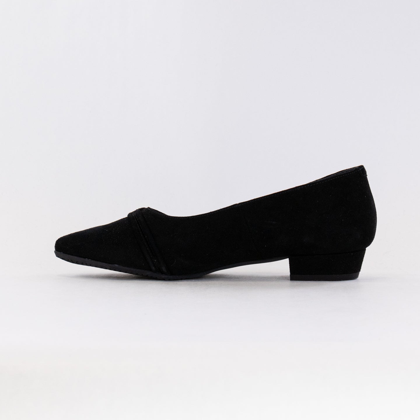 Black Suede Women's Eric Michael Kim Low - heeled Loafers for Work and Dress