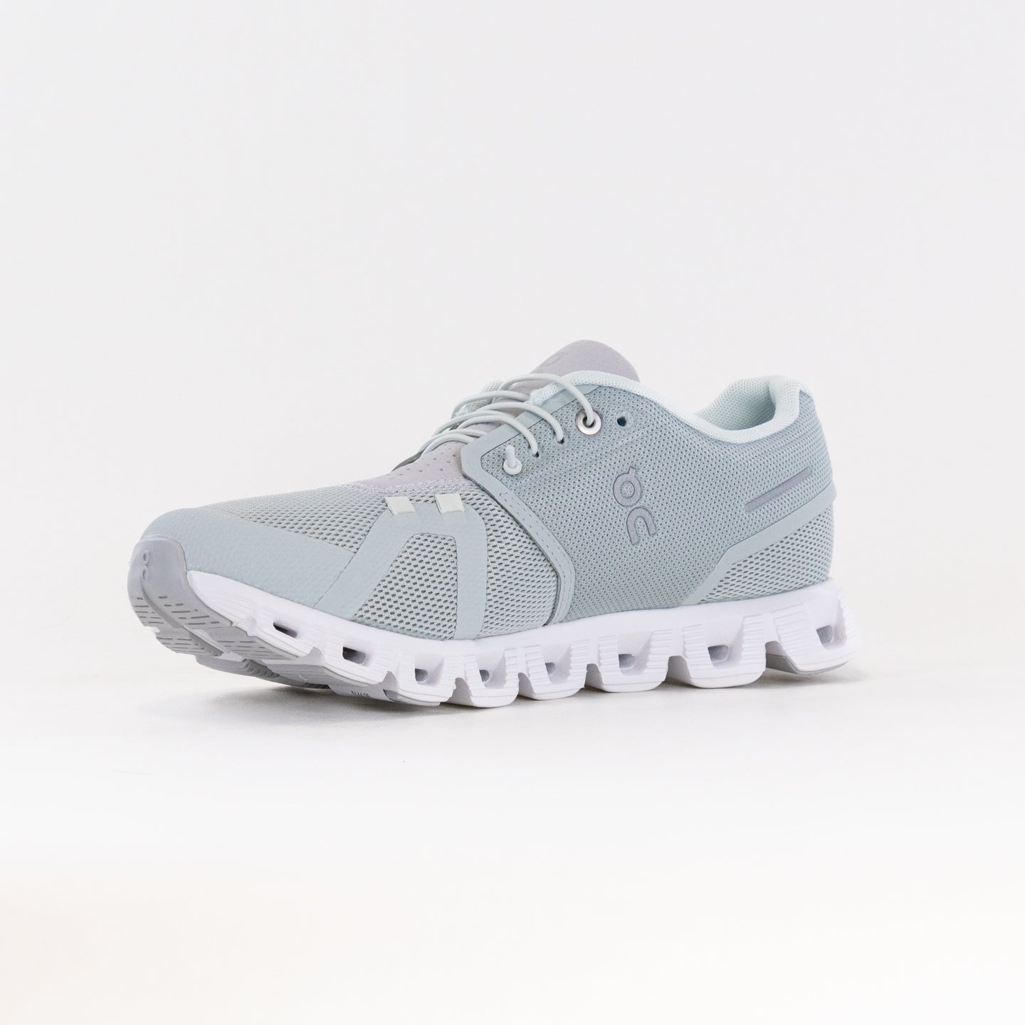On Men's Cloud 5 Running Shoes in Glacier/Glacier Color