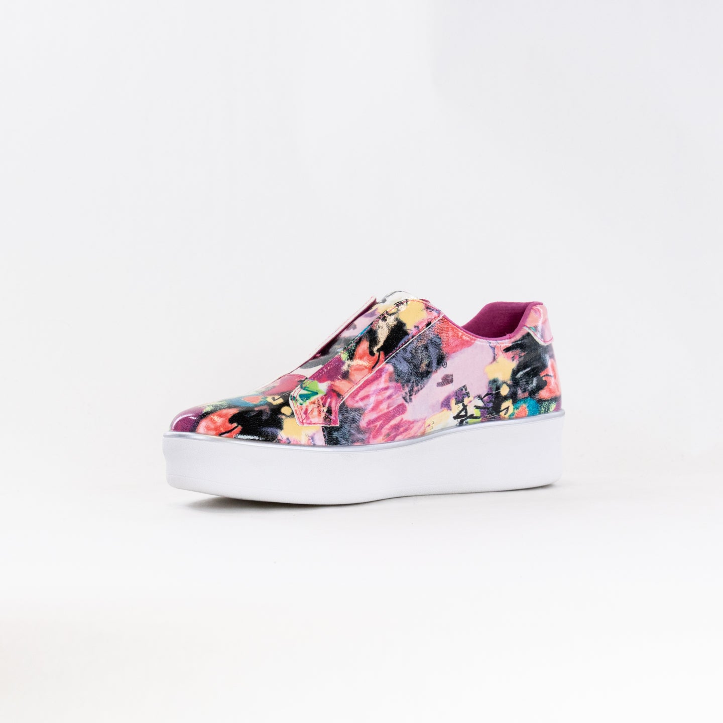 Women's Pink Mix Ziera Zikta Leather Casual Sneakers